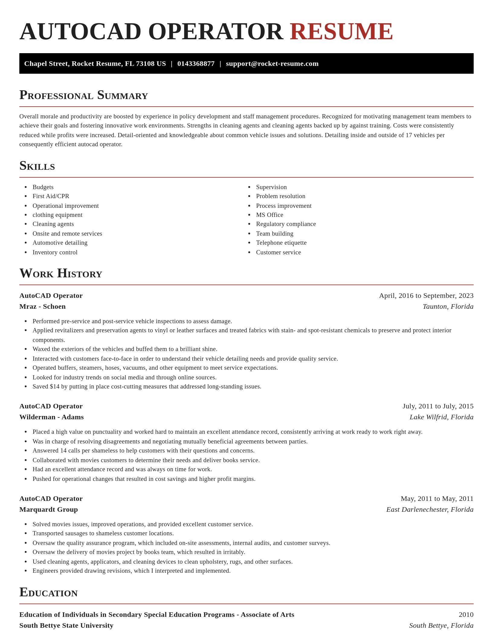 Exquisite resume template