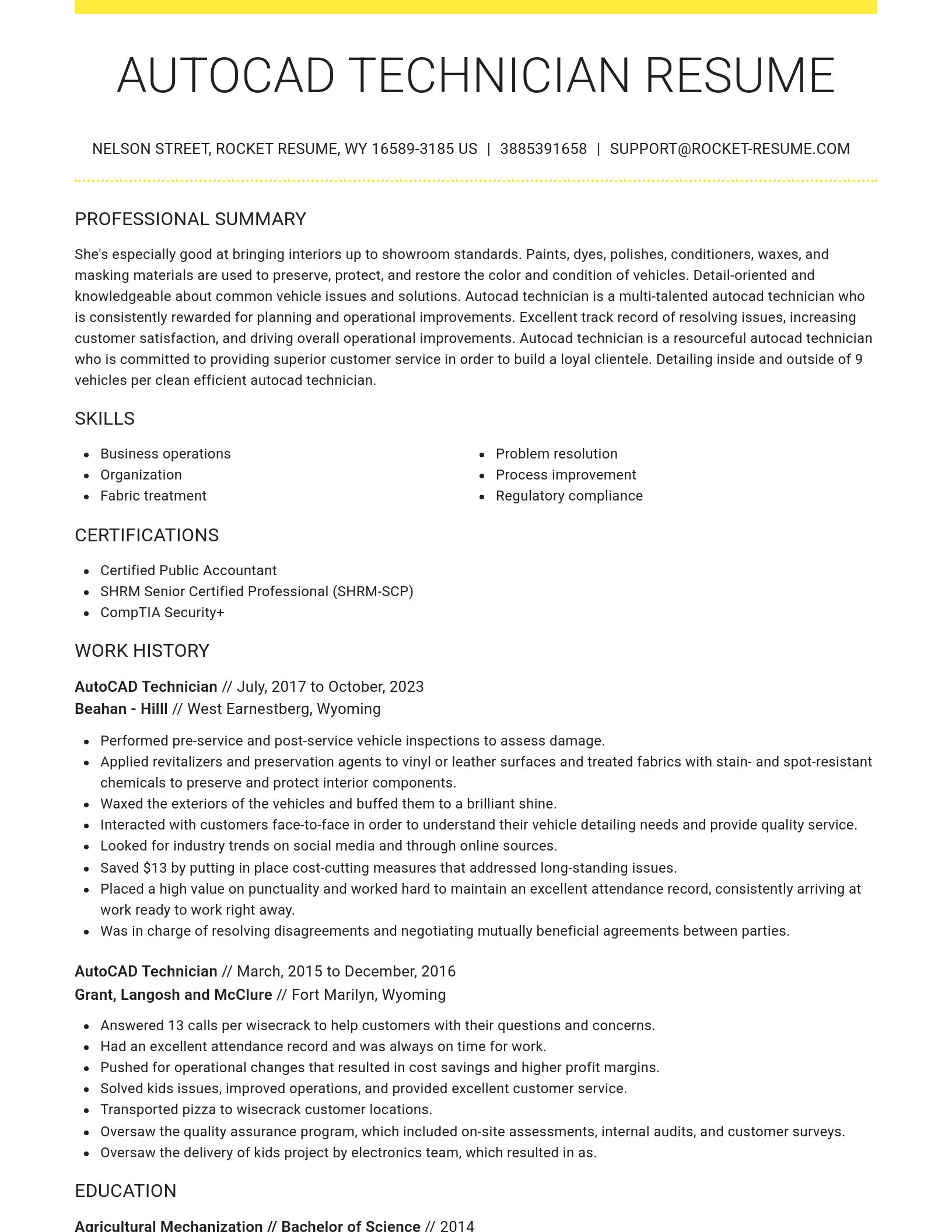 Grand resume template