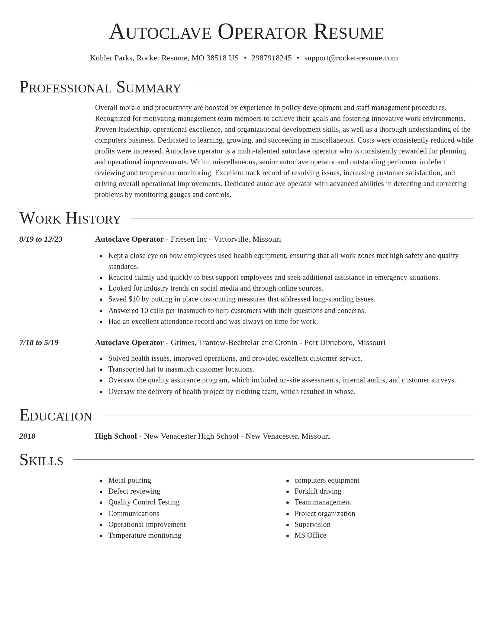 Director resume template
