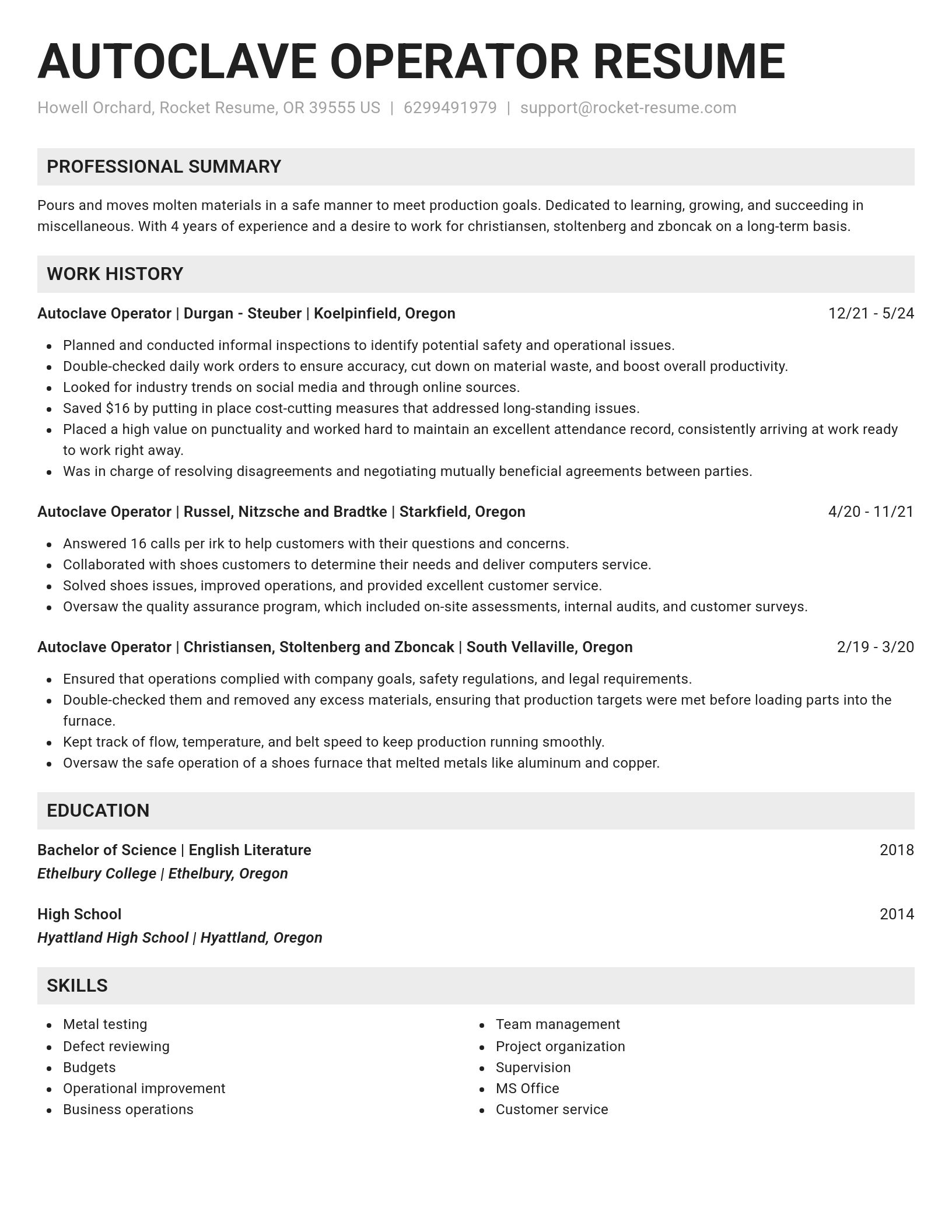 Genius resume template