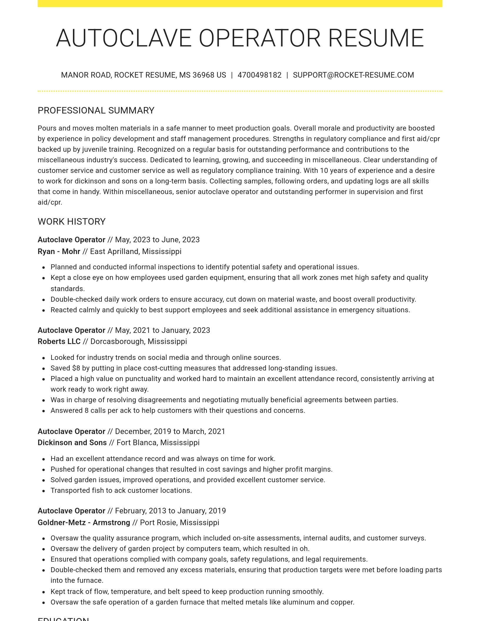 Grand resume template