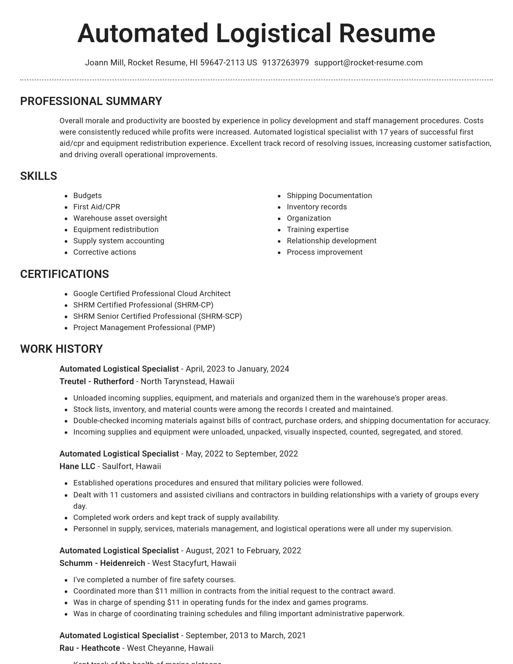Brilliant resume template