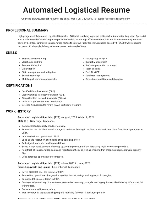 Brilliant resume template
