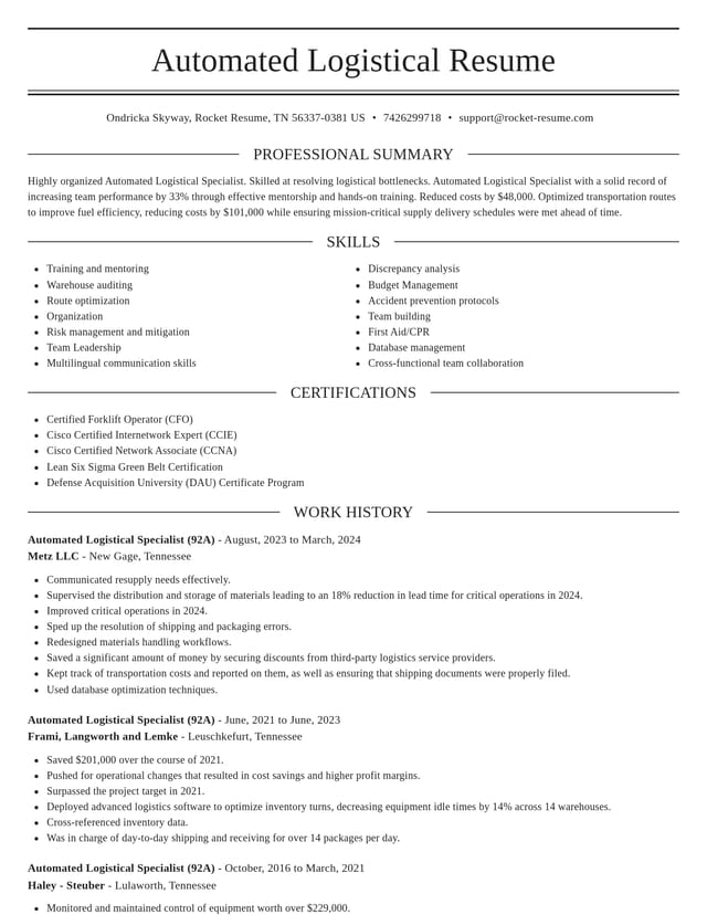 Elegant resume template