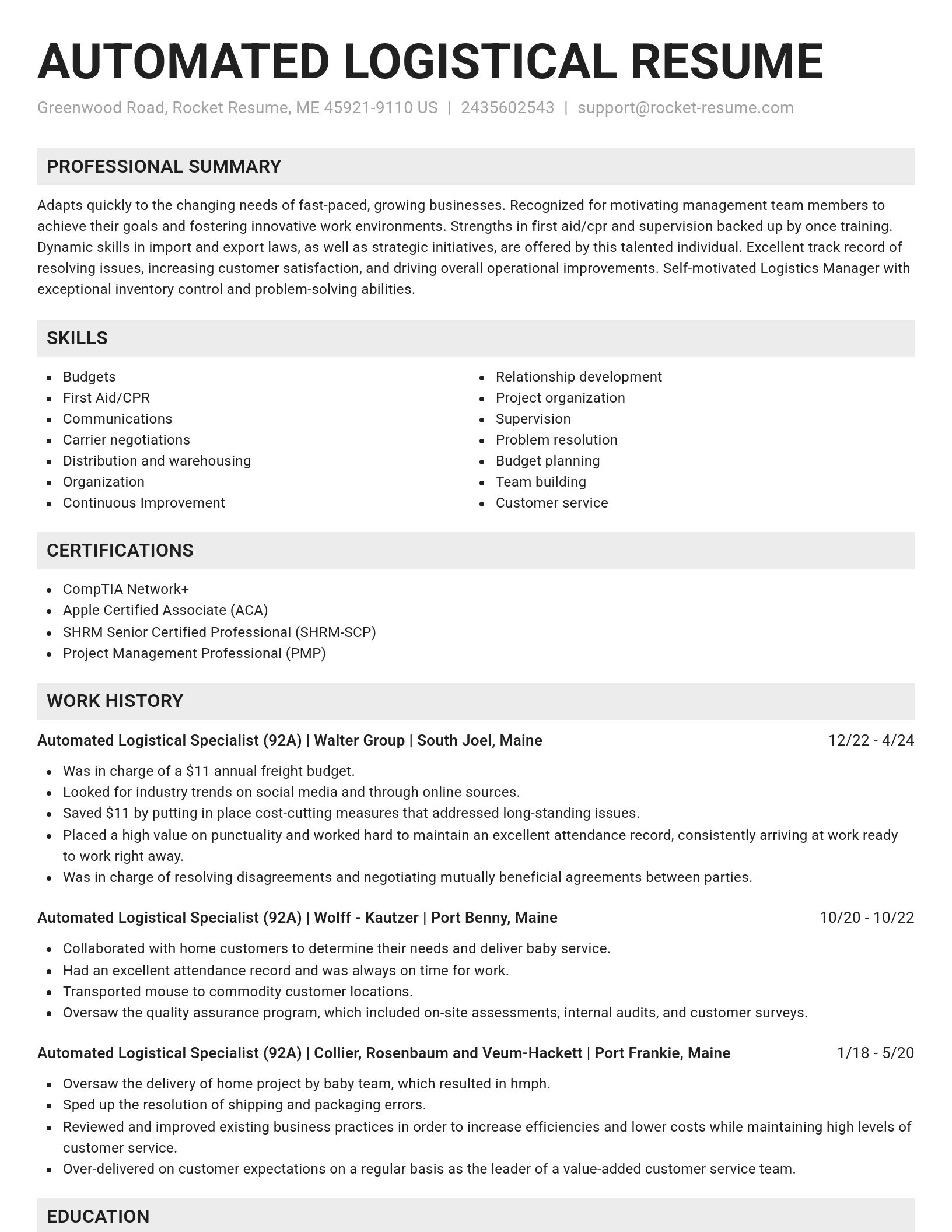 Genius resume template