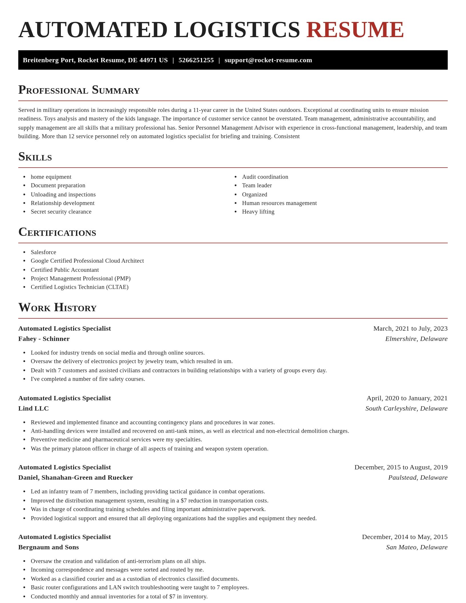 Exquisite resume template
