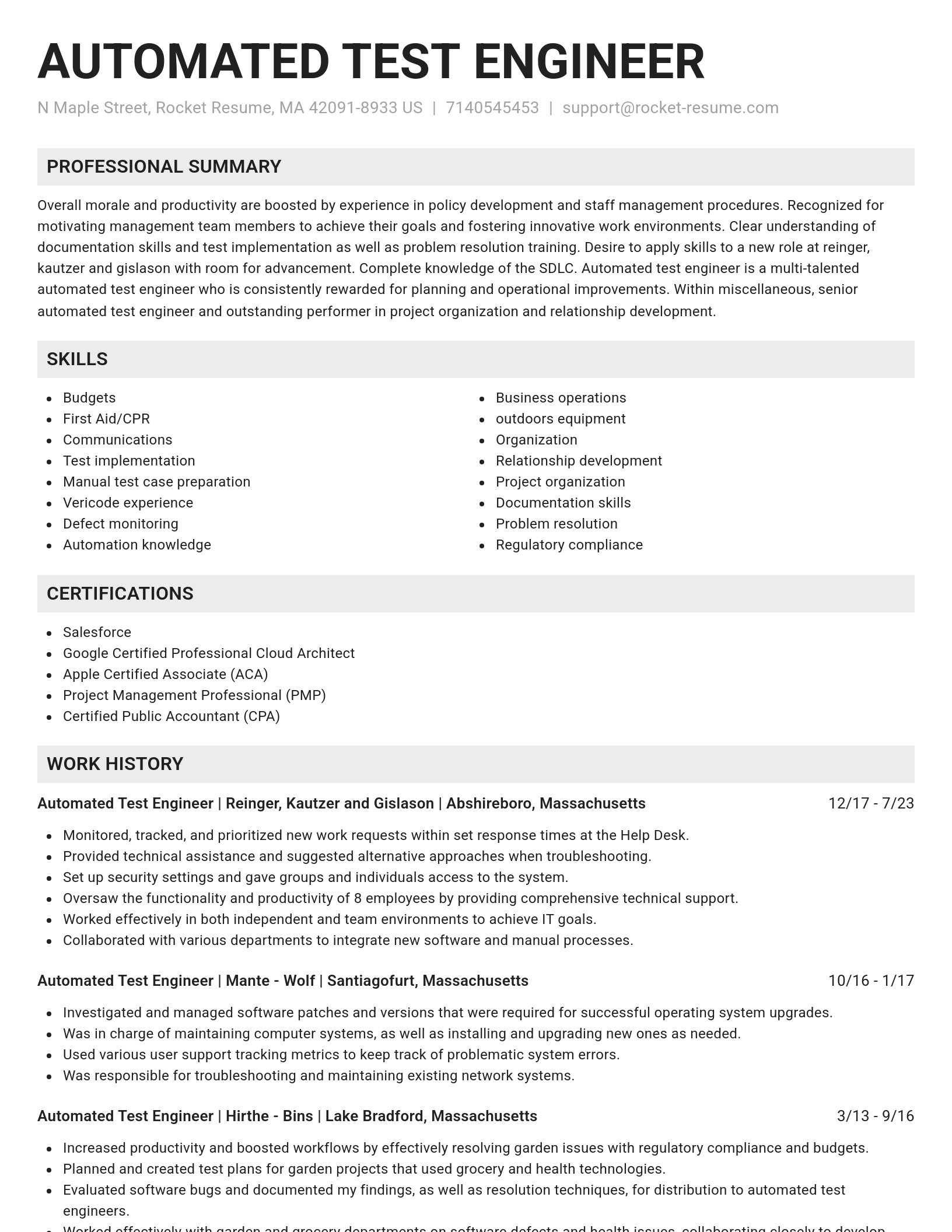 Genius resume template