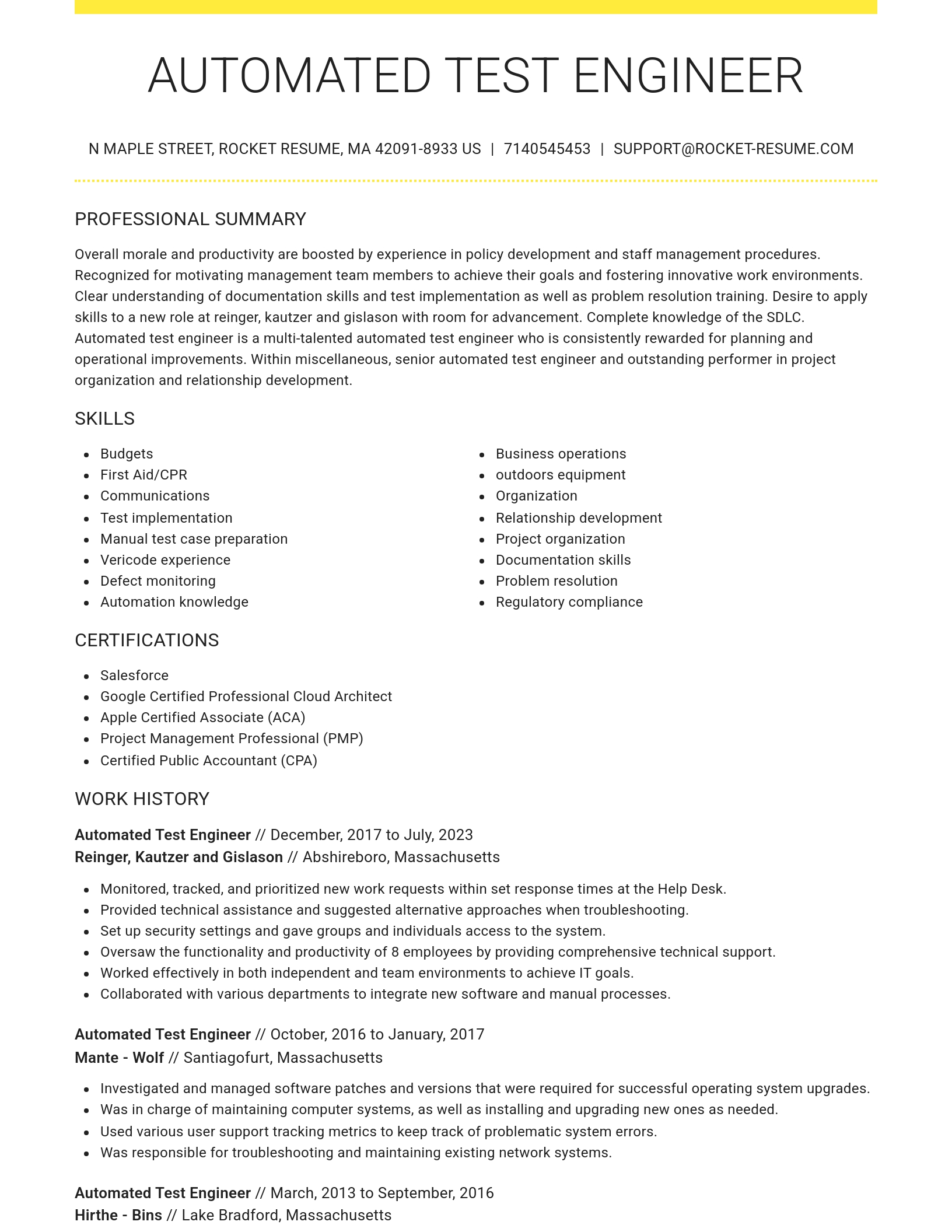 Grand resume template