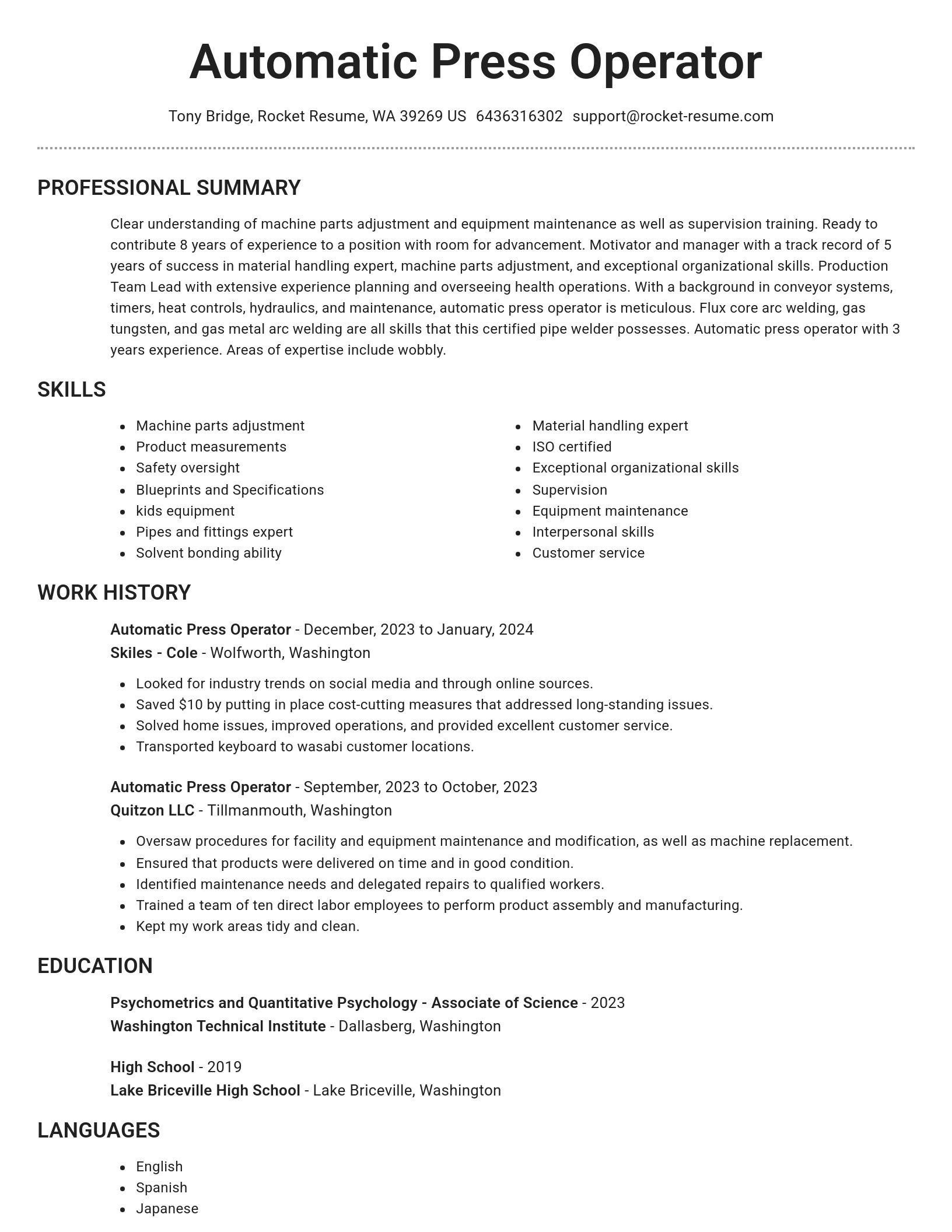 Brilliant resume template