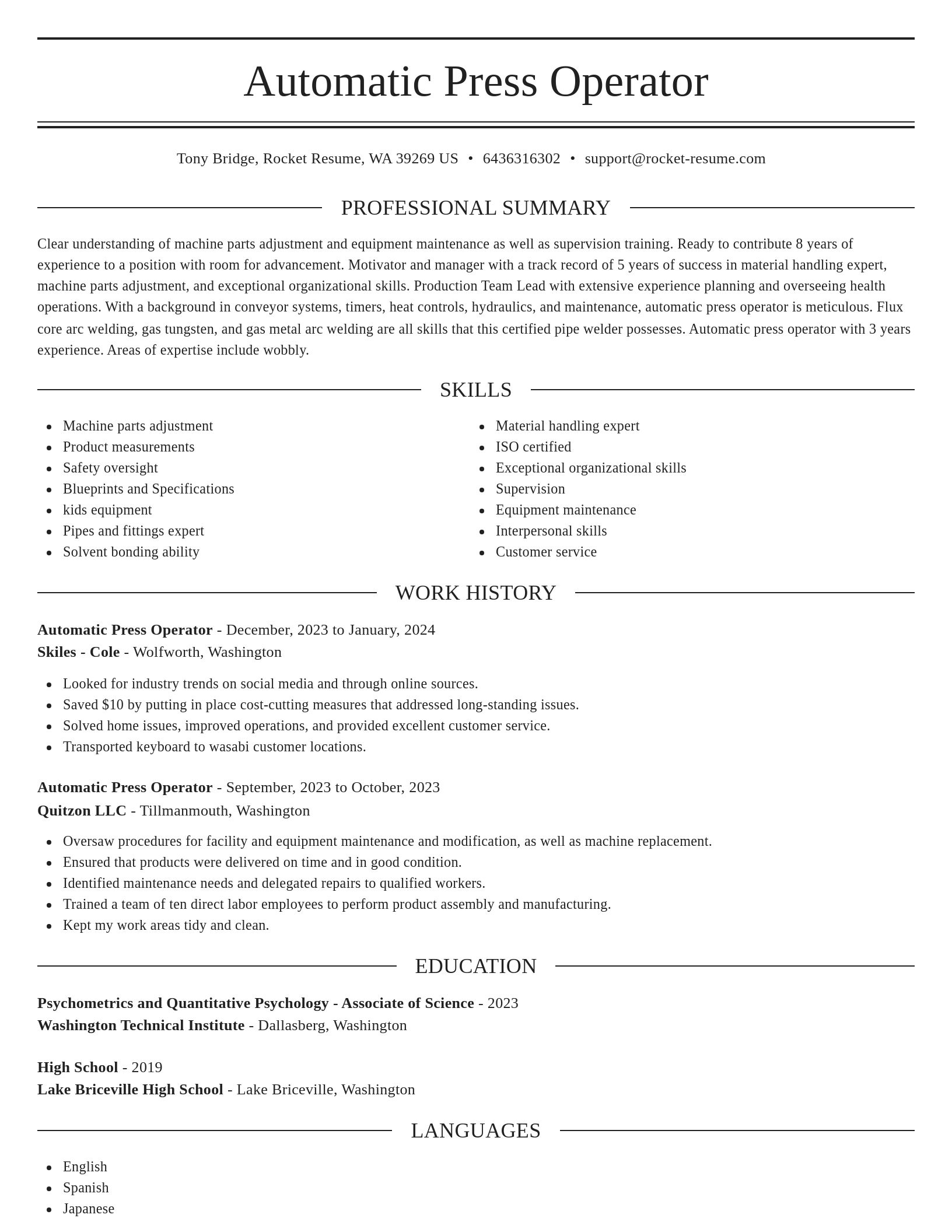 Elegant resume template