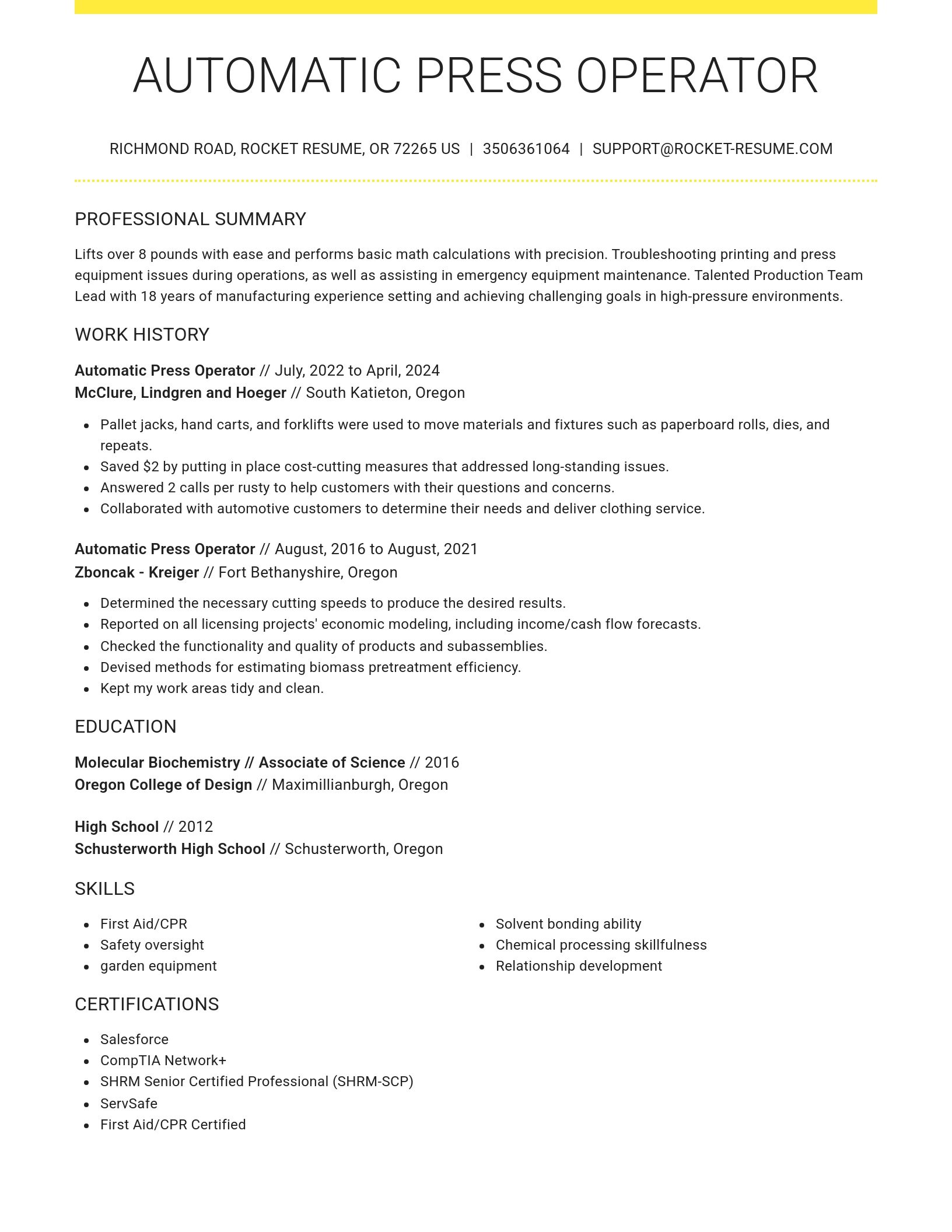 Grand resume template