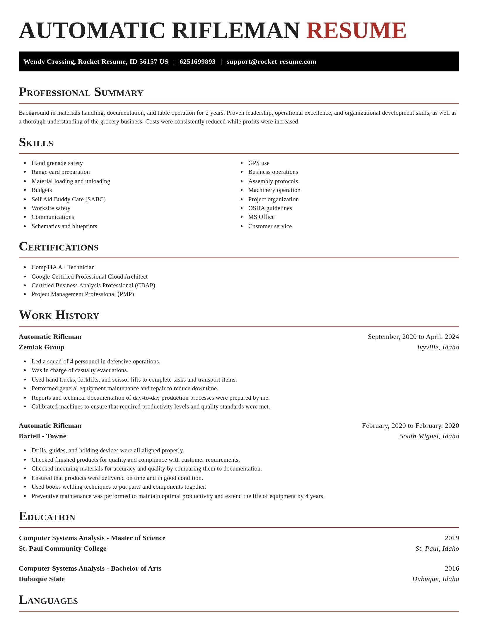 Exquisite resume template