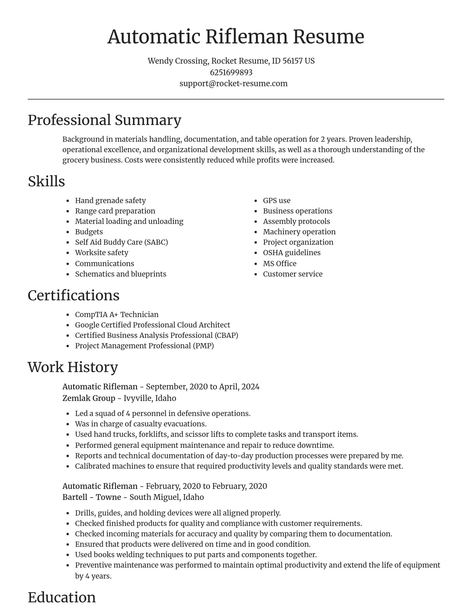 Focal Point resume template