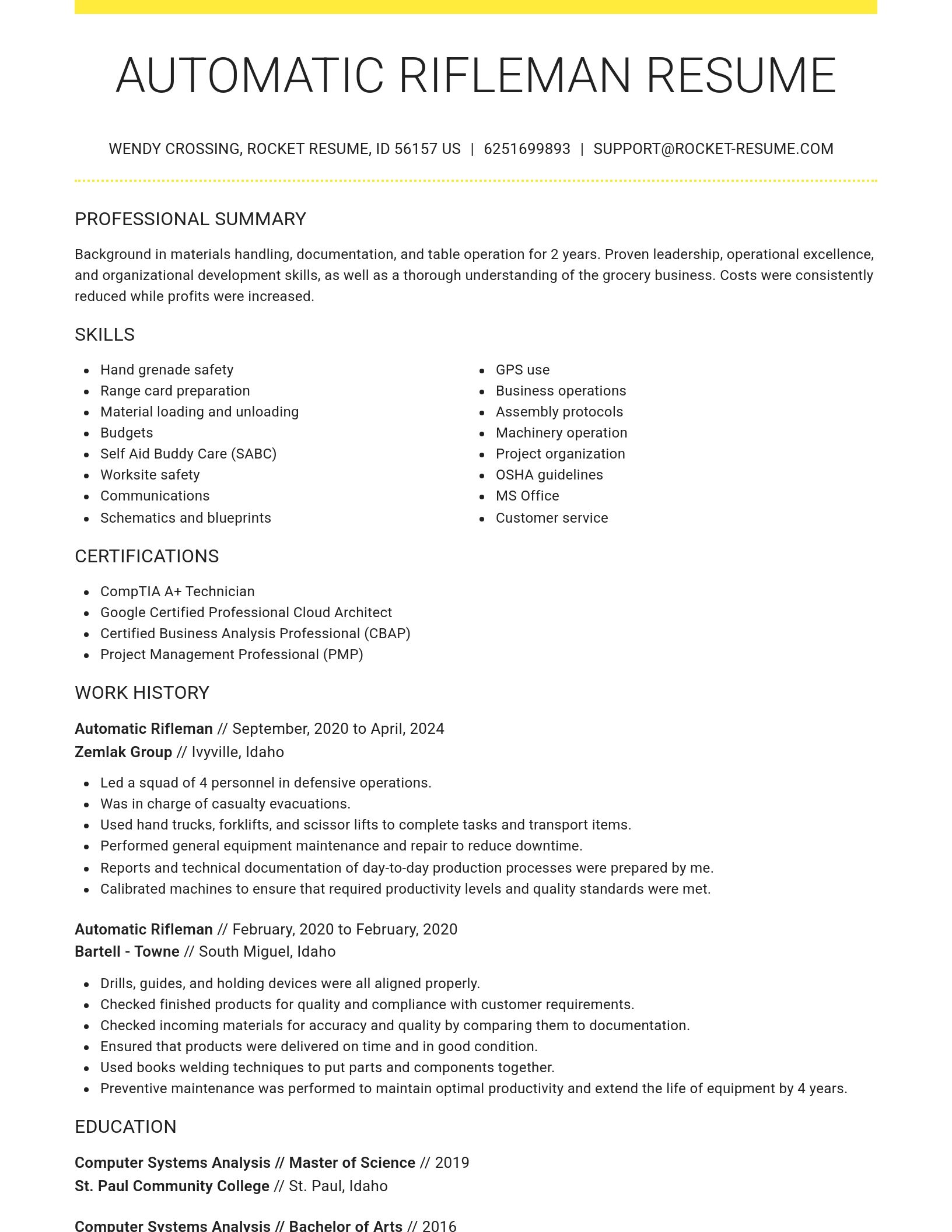 Grand resume template