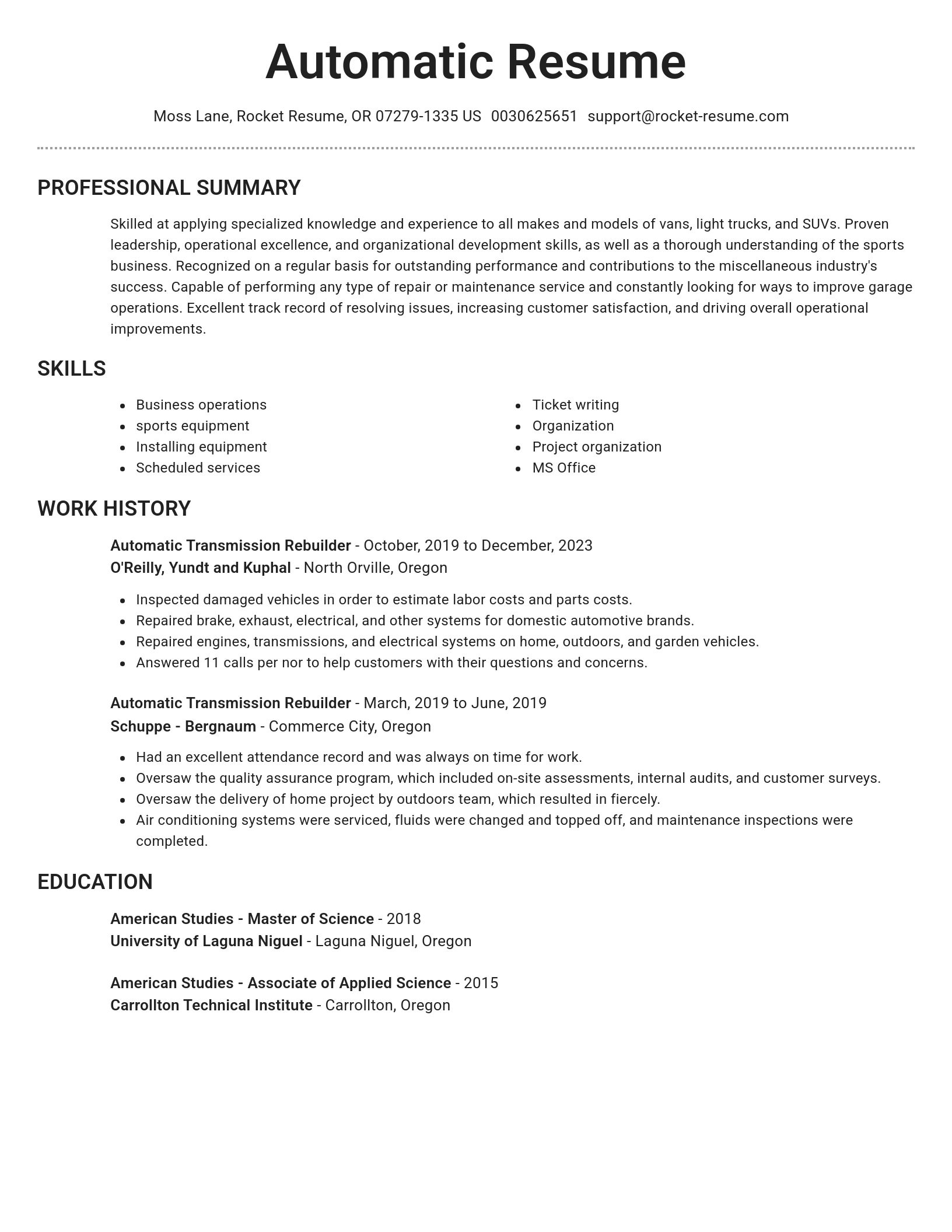 Brilliant resume template