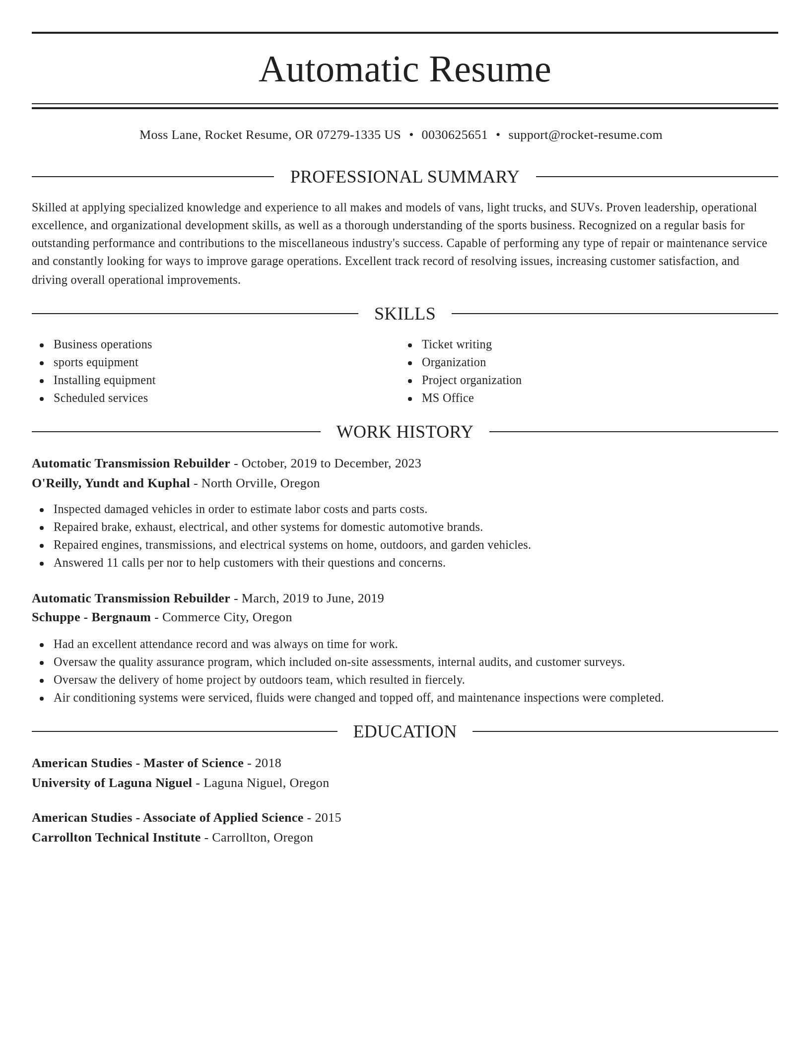 Elegant resume template