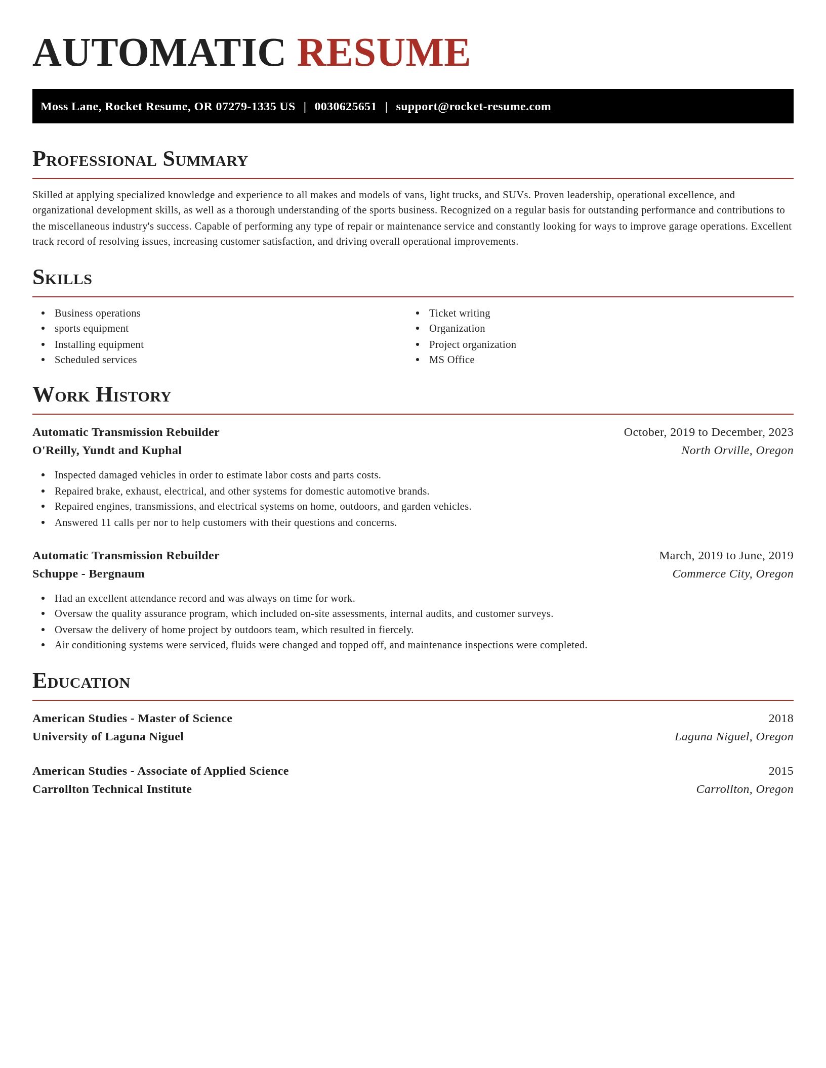 Exquisite resume template