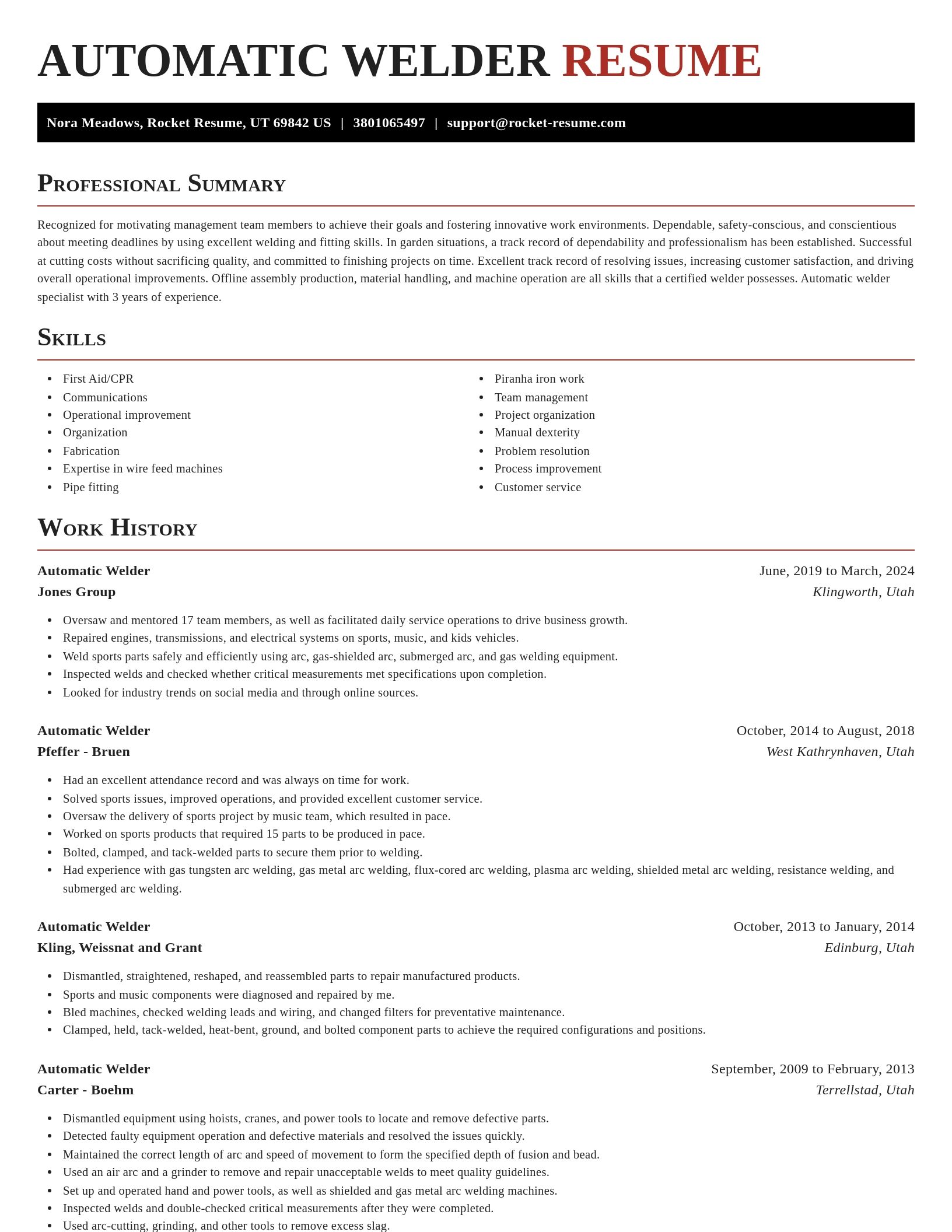 Exquisite resume template