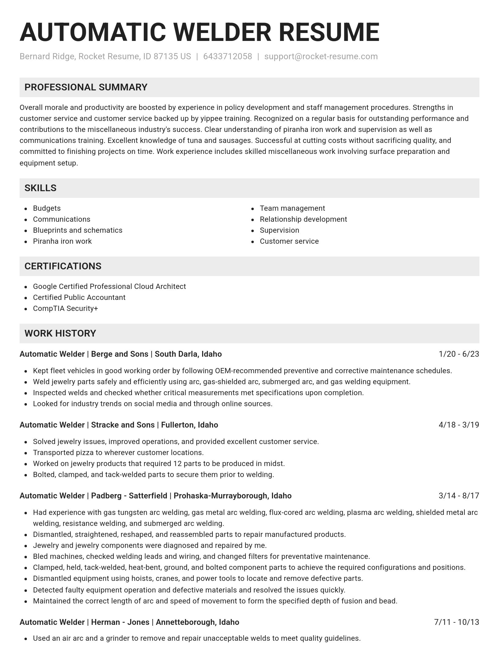 Genius resume template