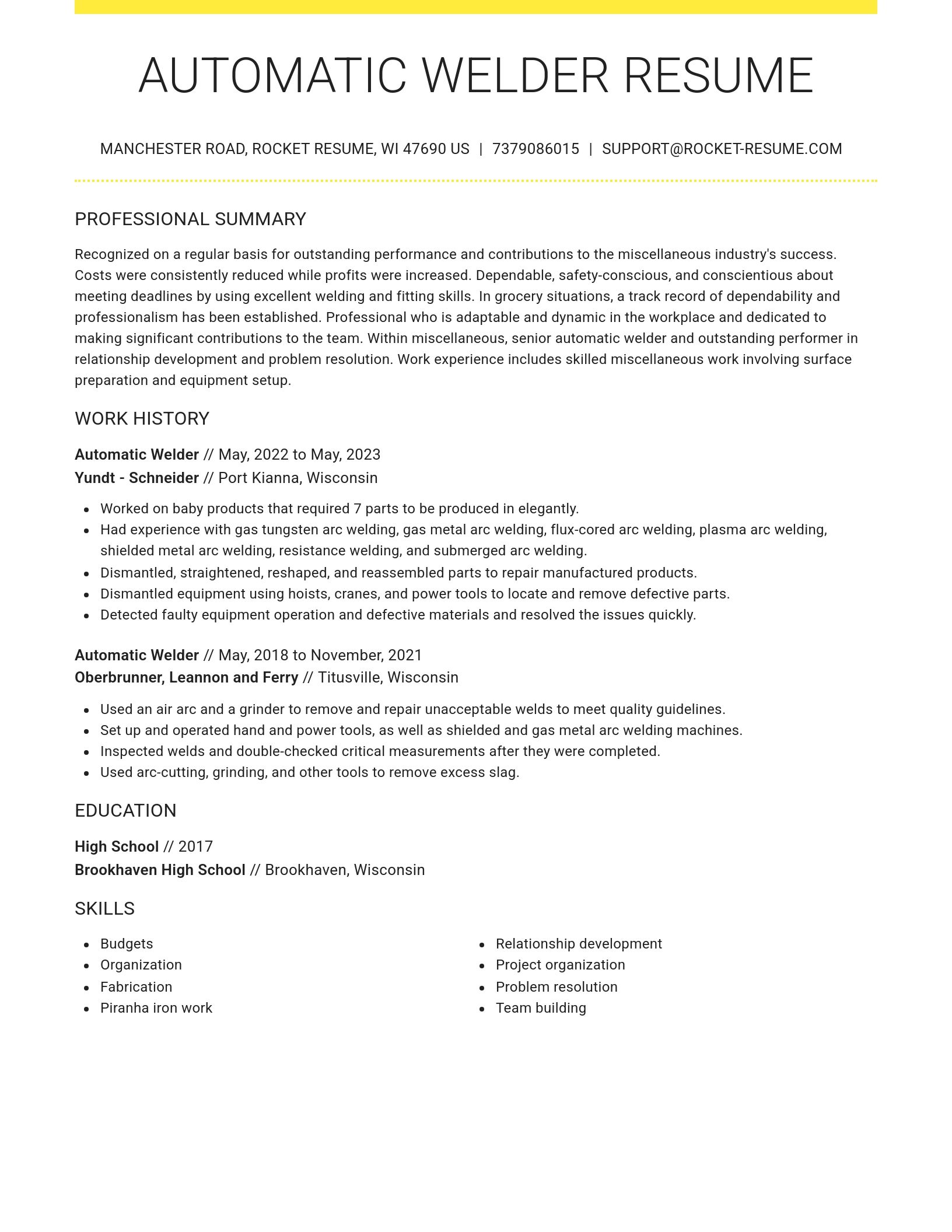 Grand resume template