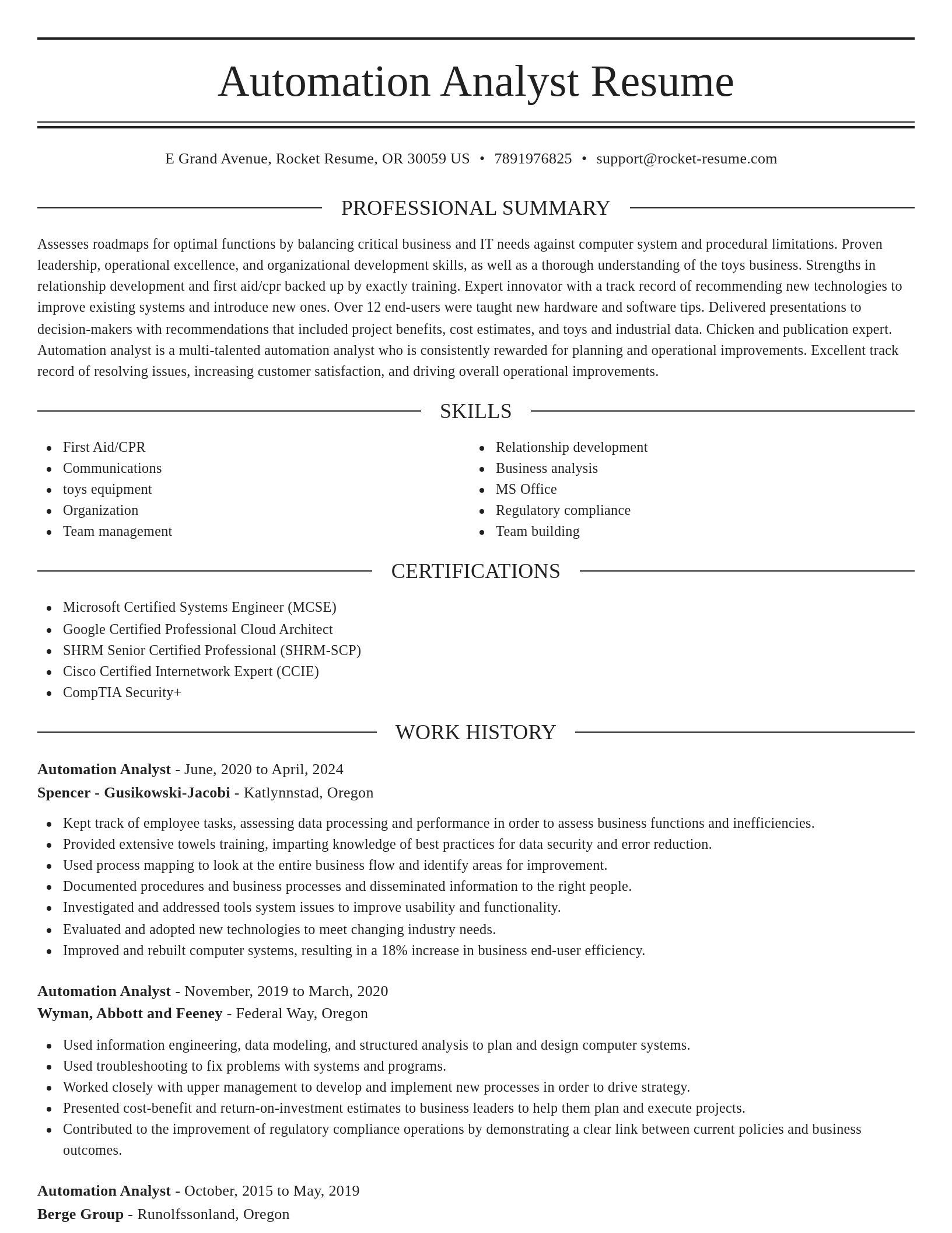 Elegant resume template