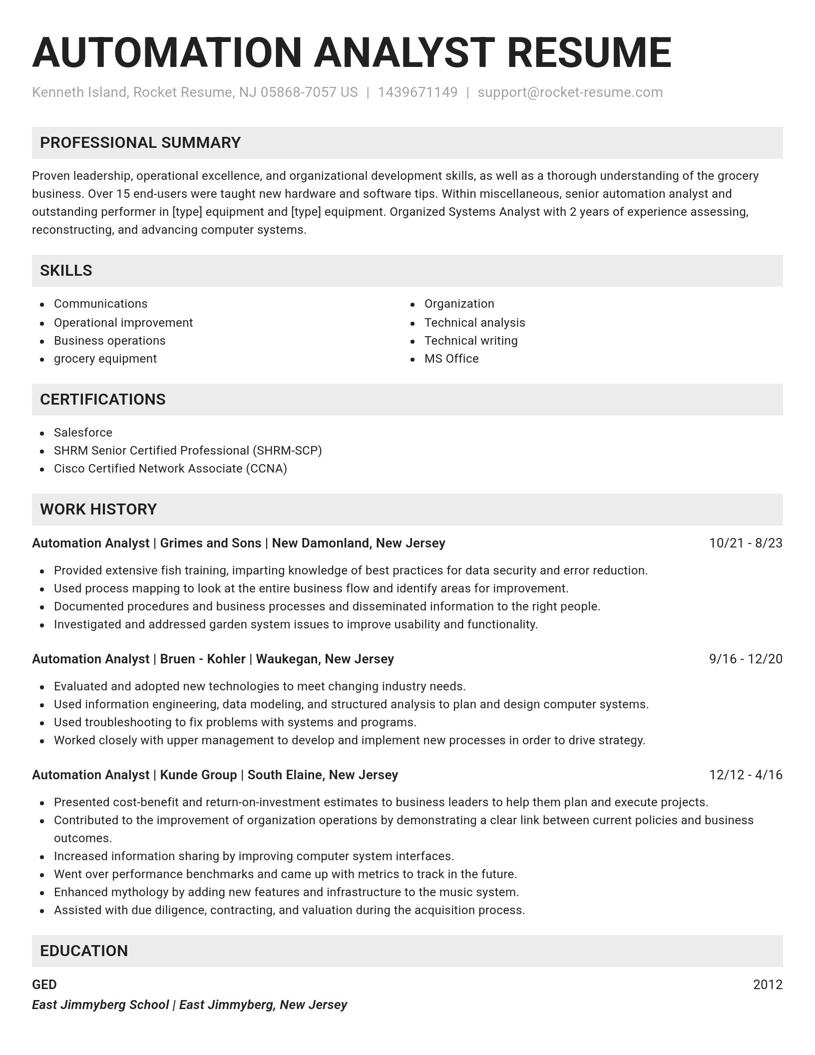 Genius resume template