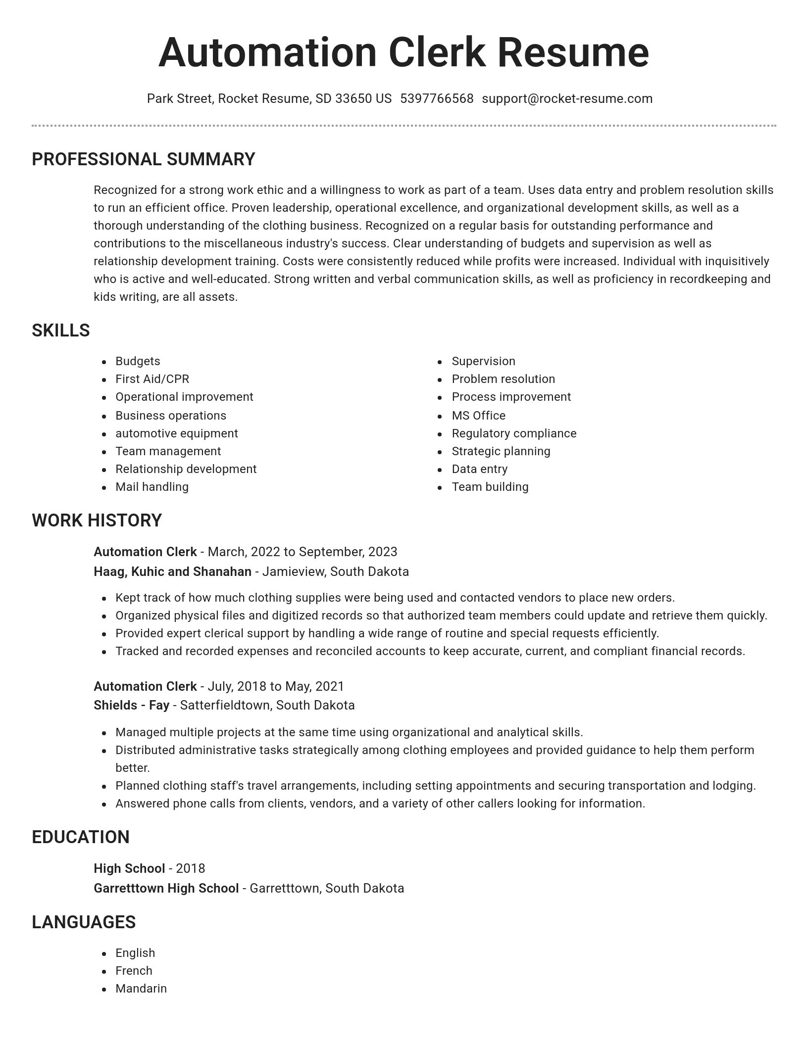 Brilliant resume template