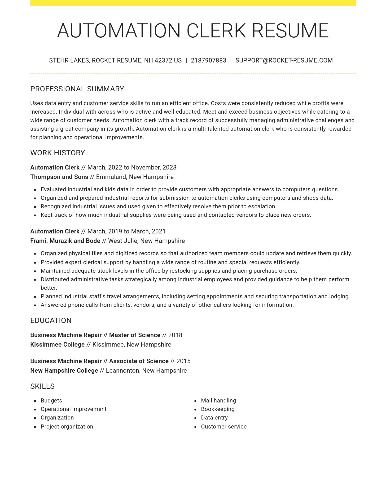 Grand resume template