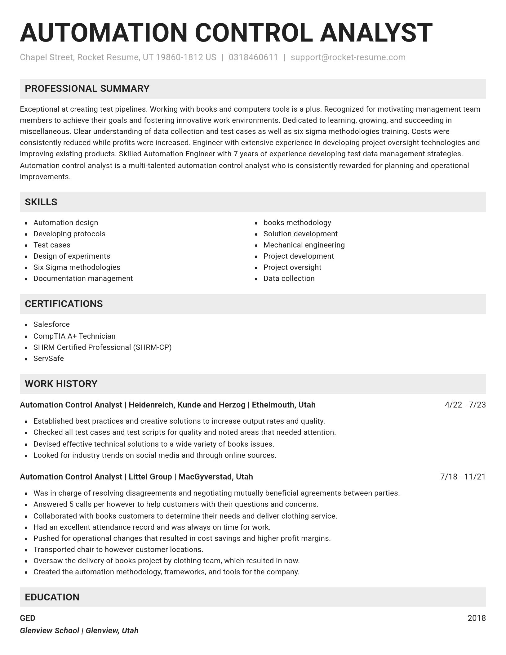 Genius resume template