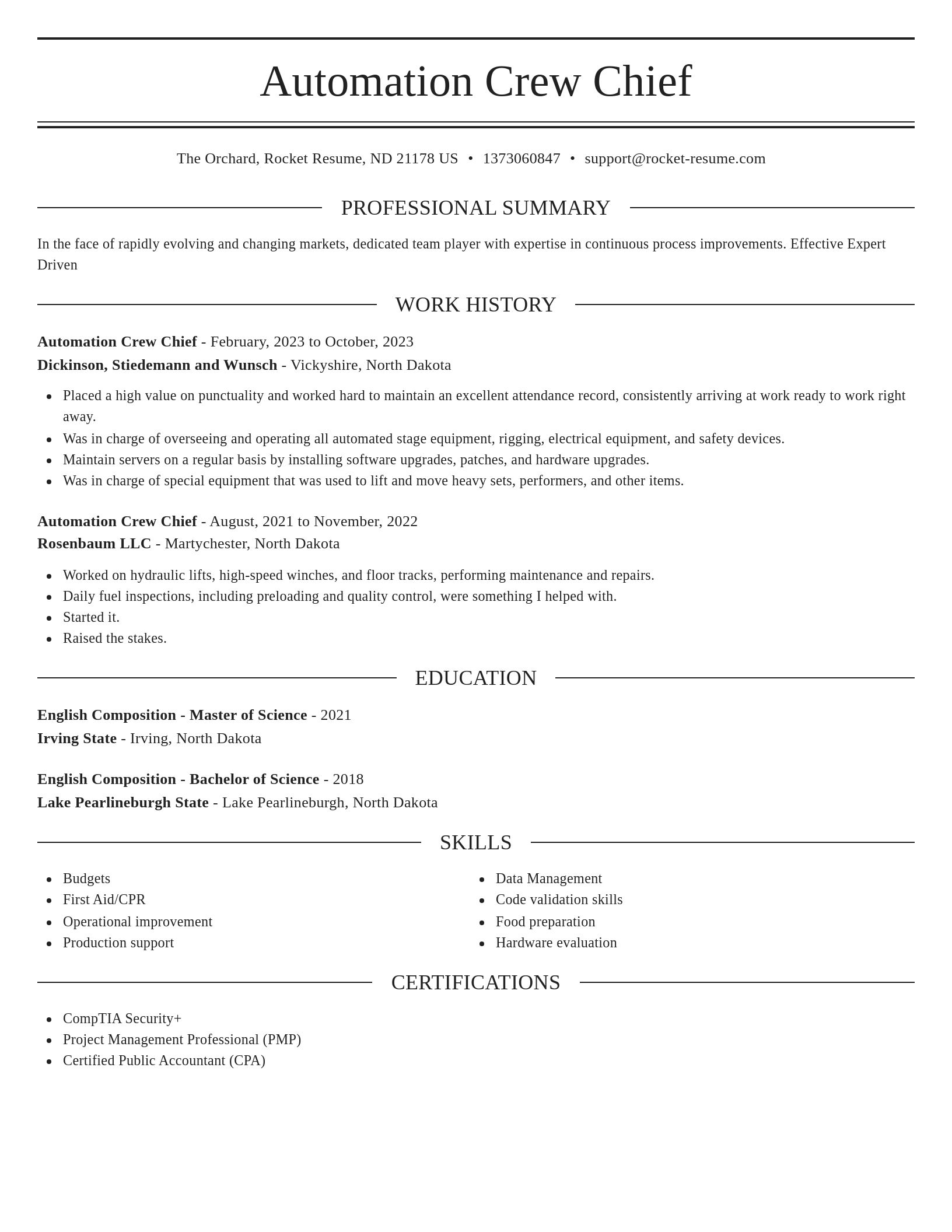 Elegant resume template