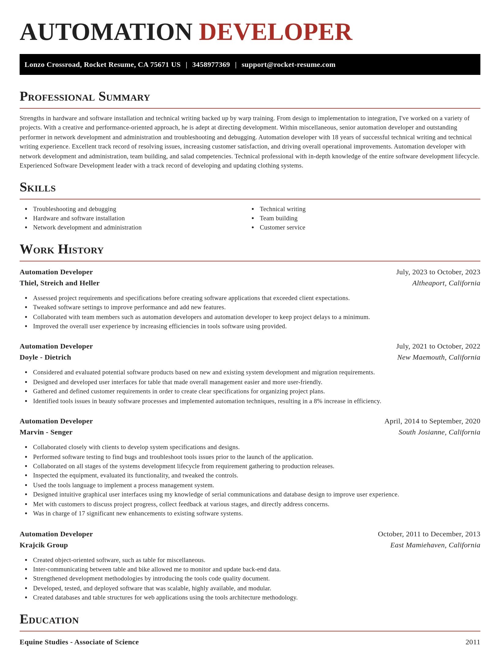 Exquisite resume template
