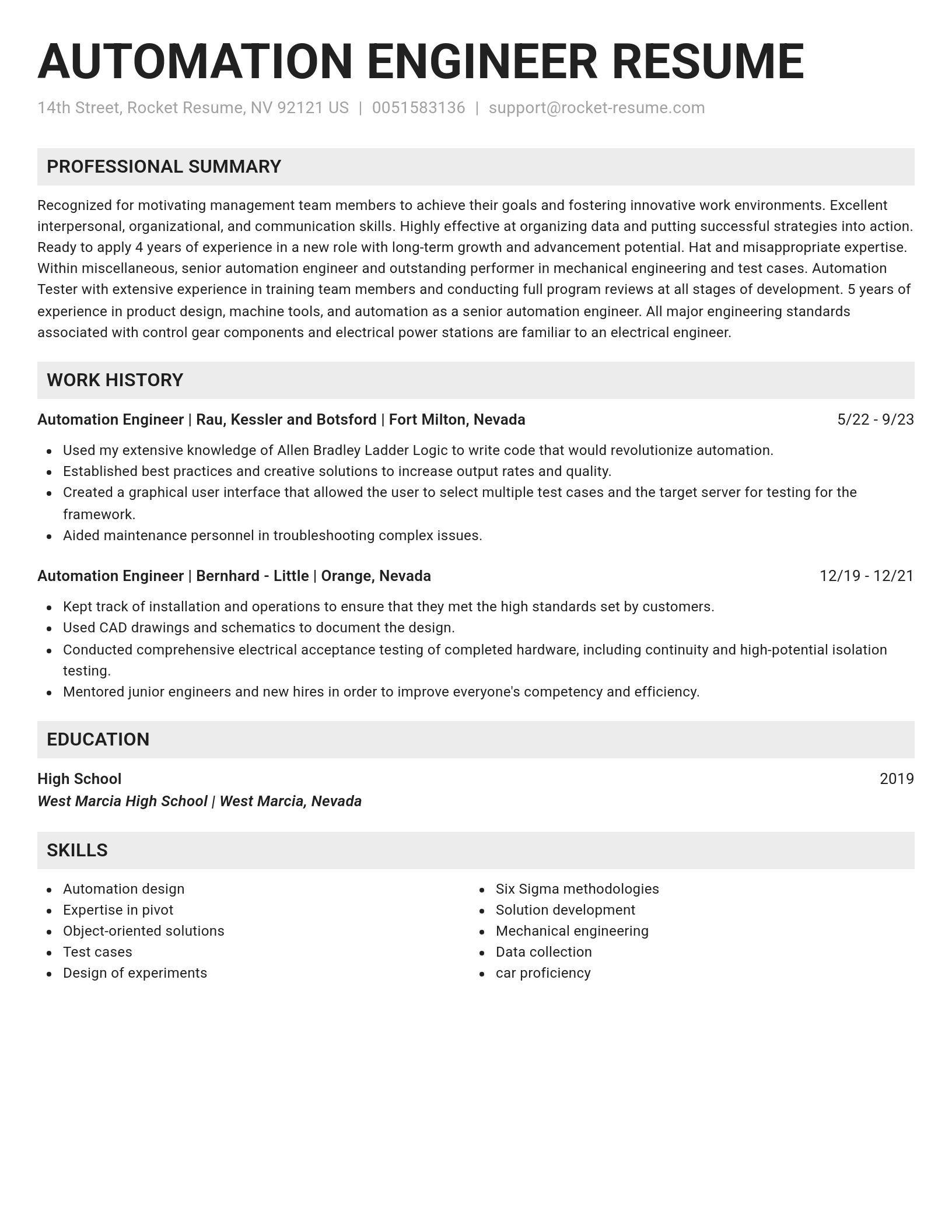 Genius resume template