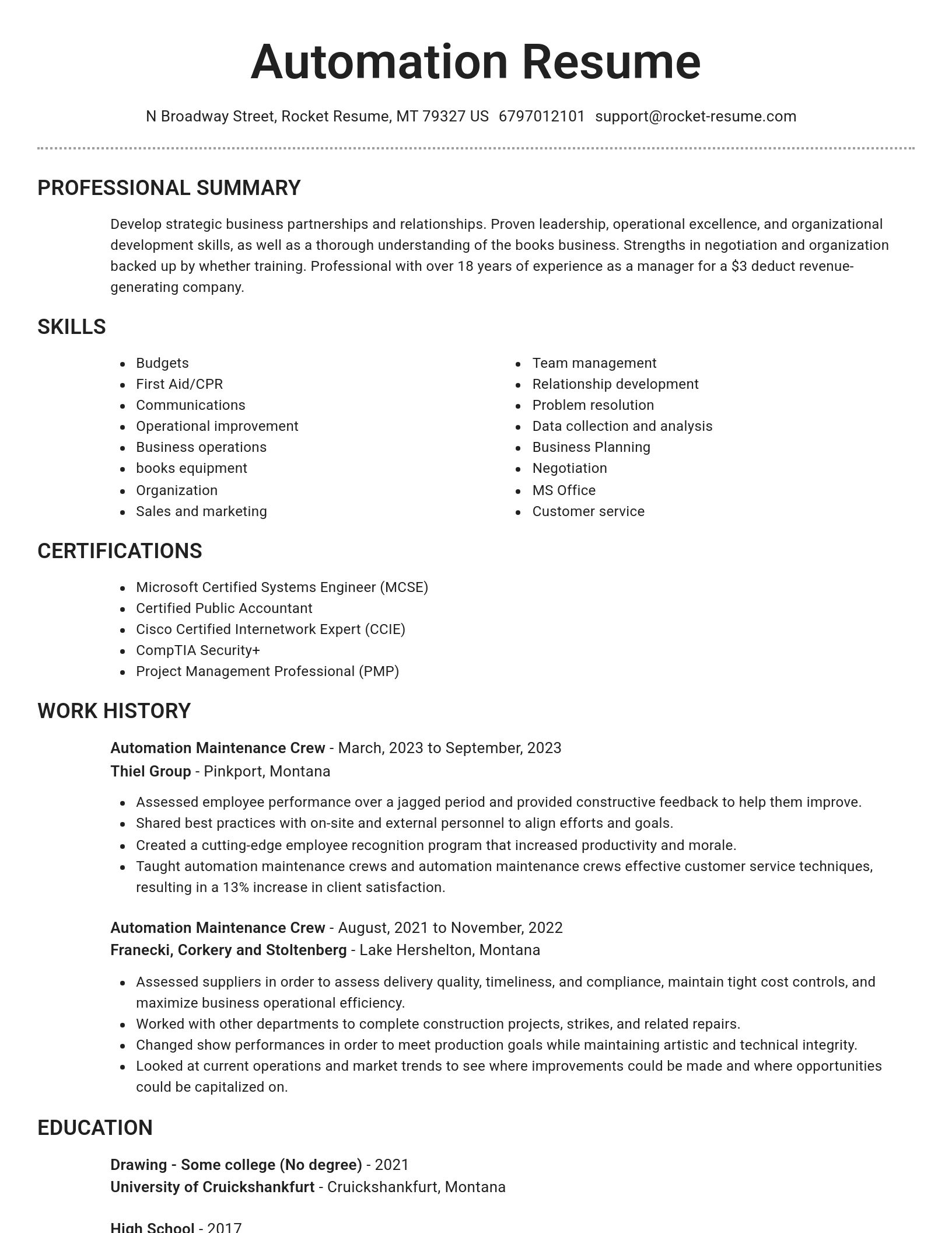 Brilliant resume template