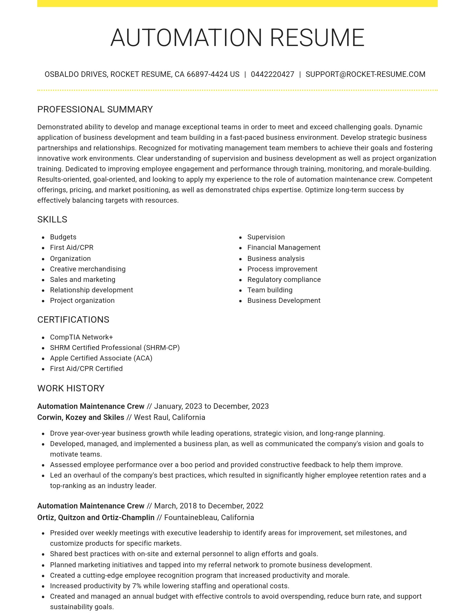 Grand resume template