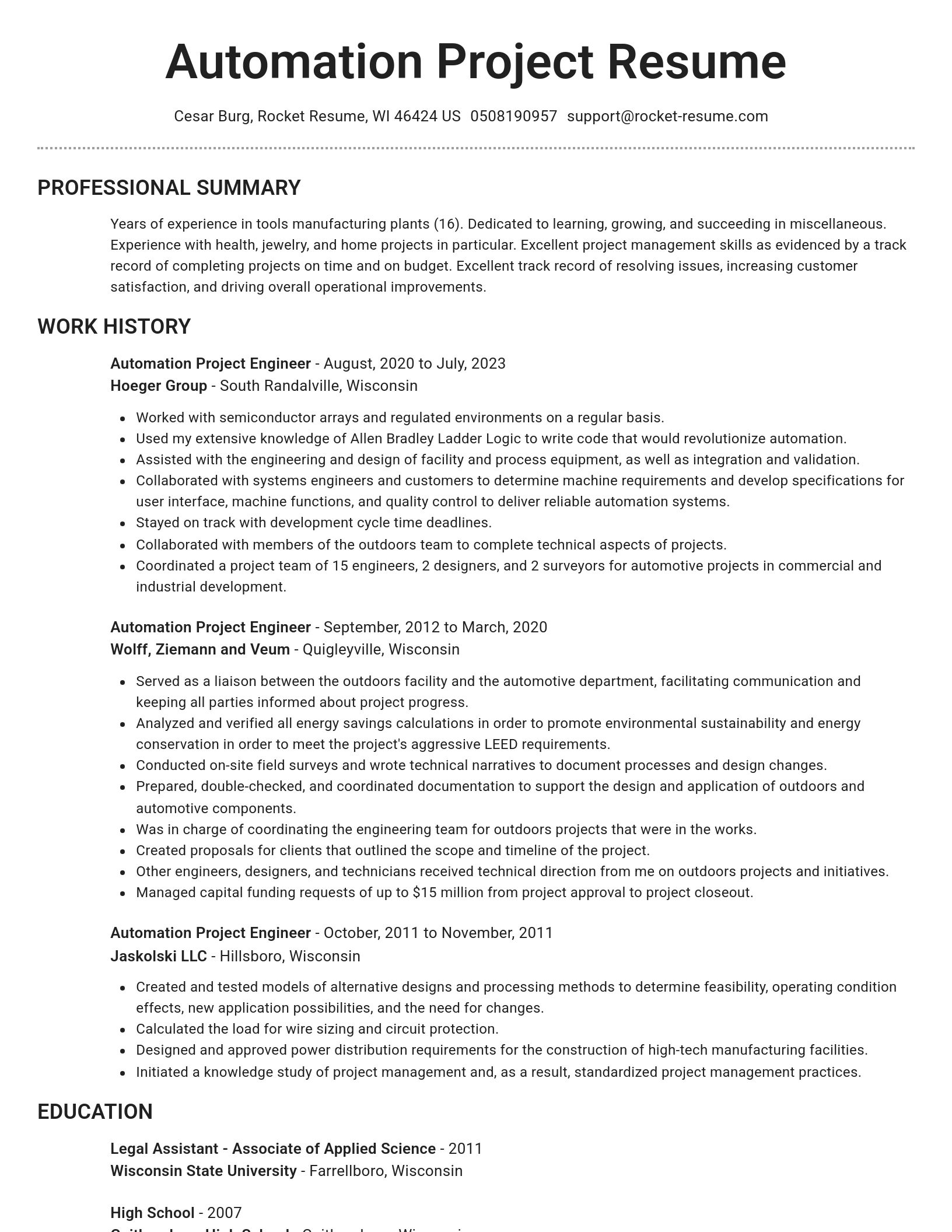 Brilliant resume template