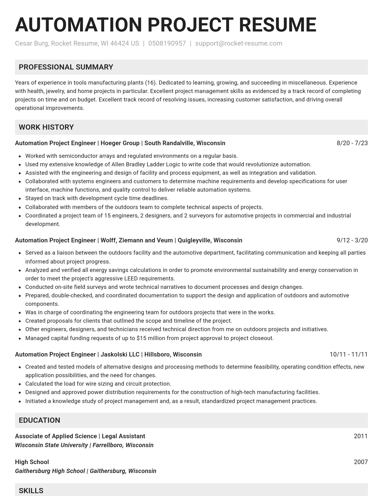 Genius resume template