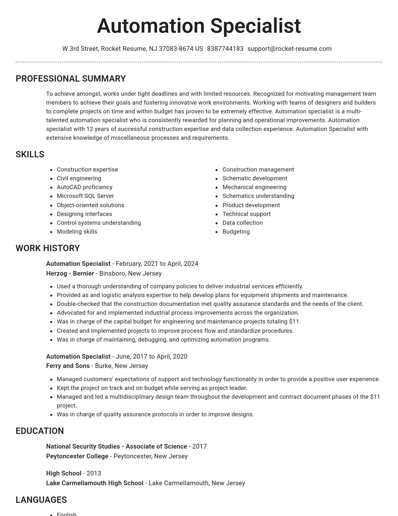 Brilliant resume template