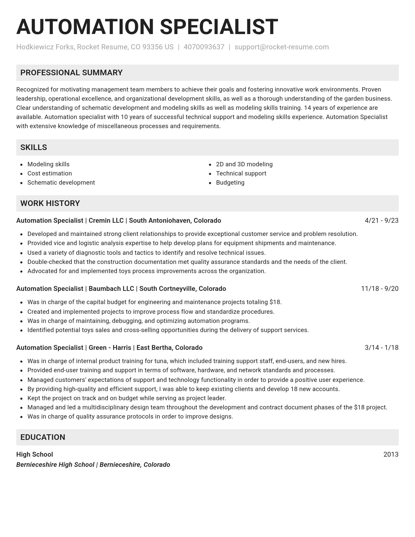 Genius resume template
