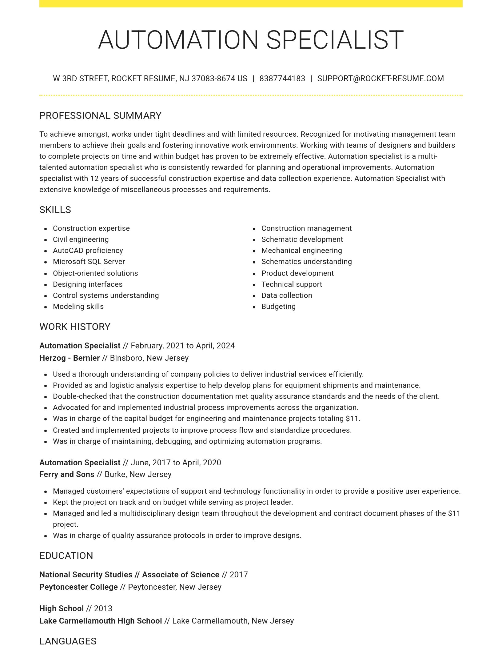 Grand resume template