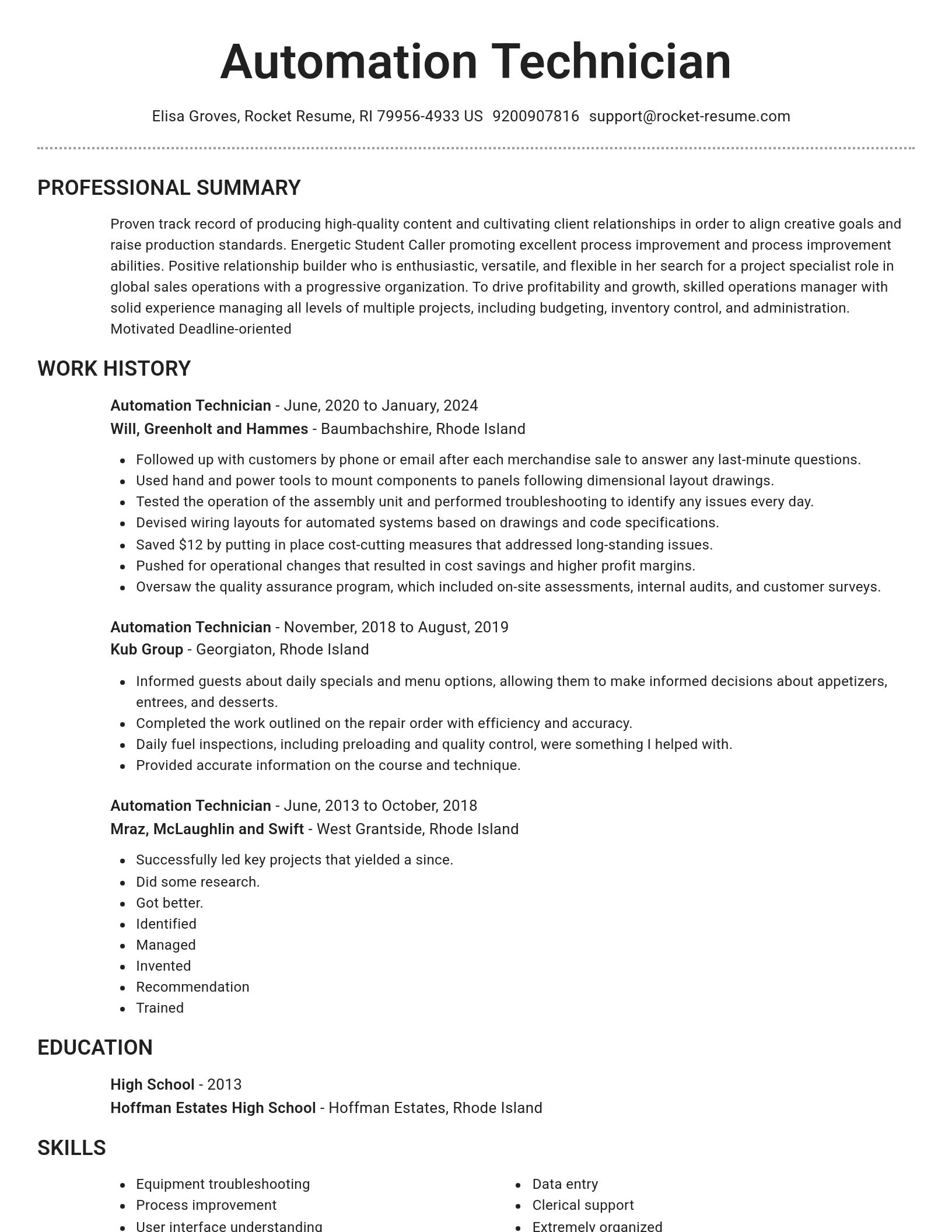 Brilliant resume template