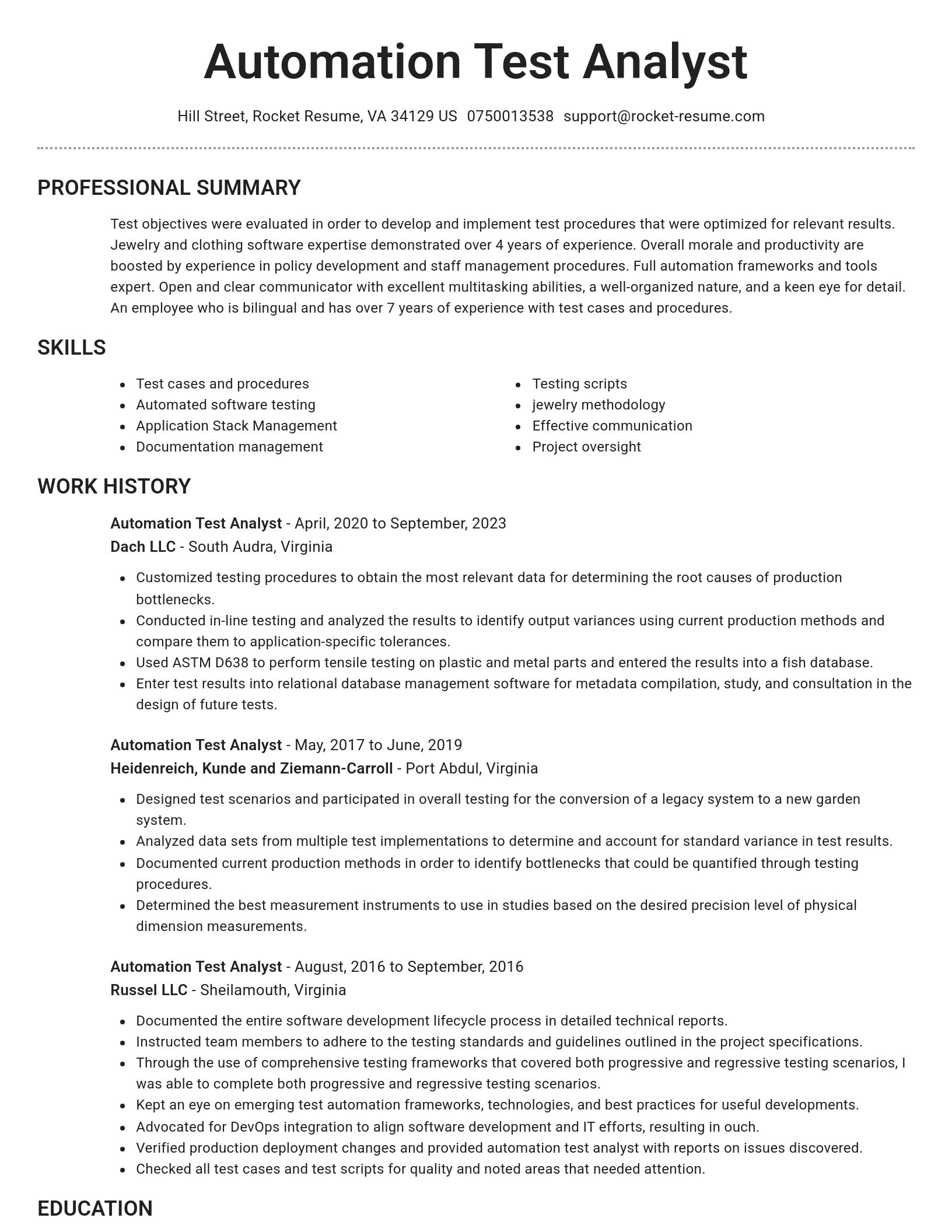 Brilliant resume template
