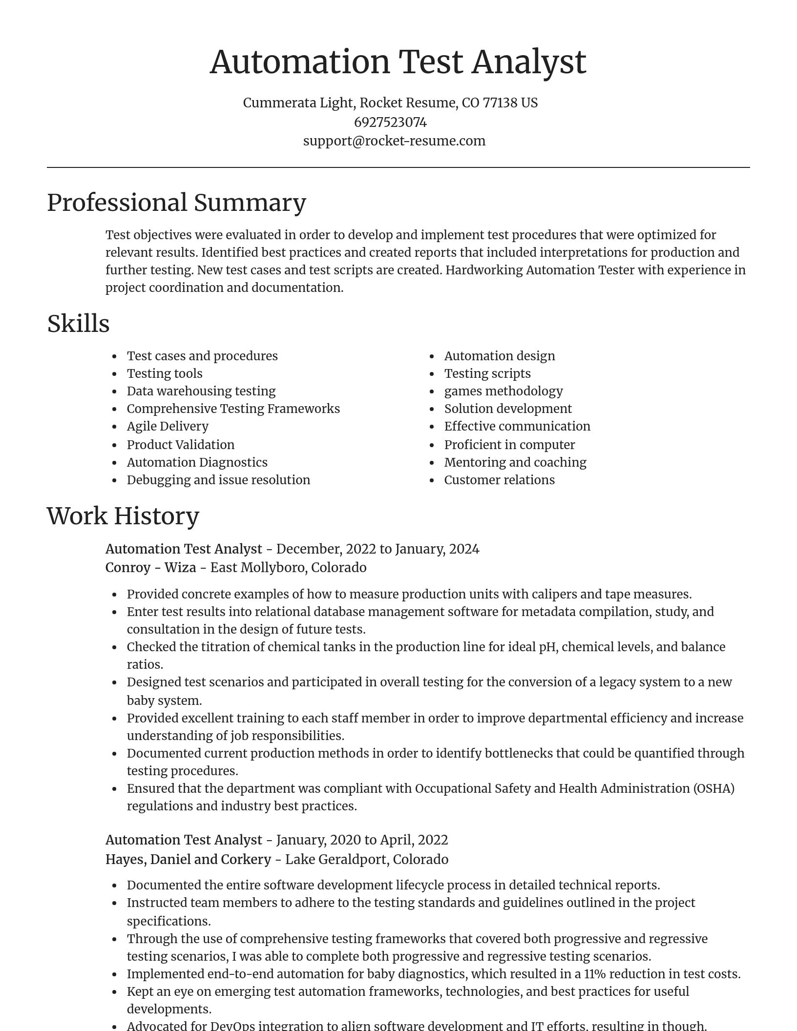 Focal Point resume template