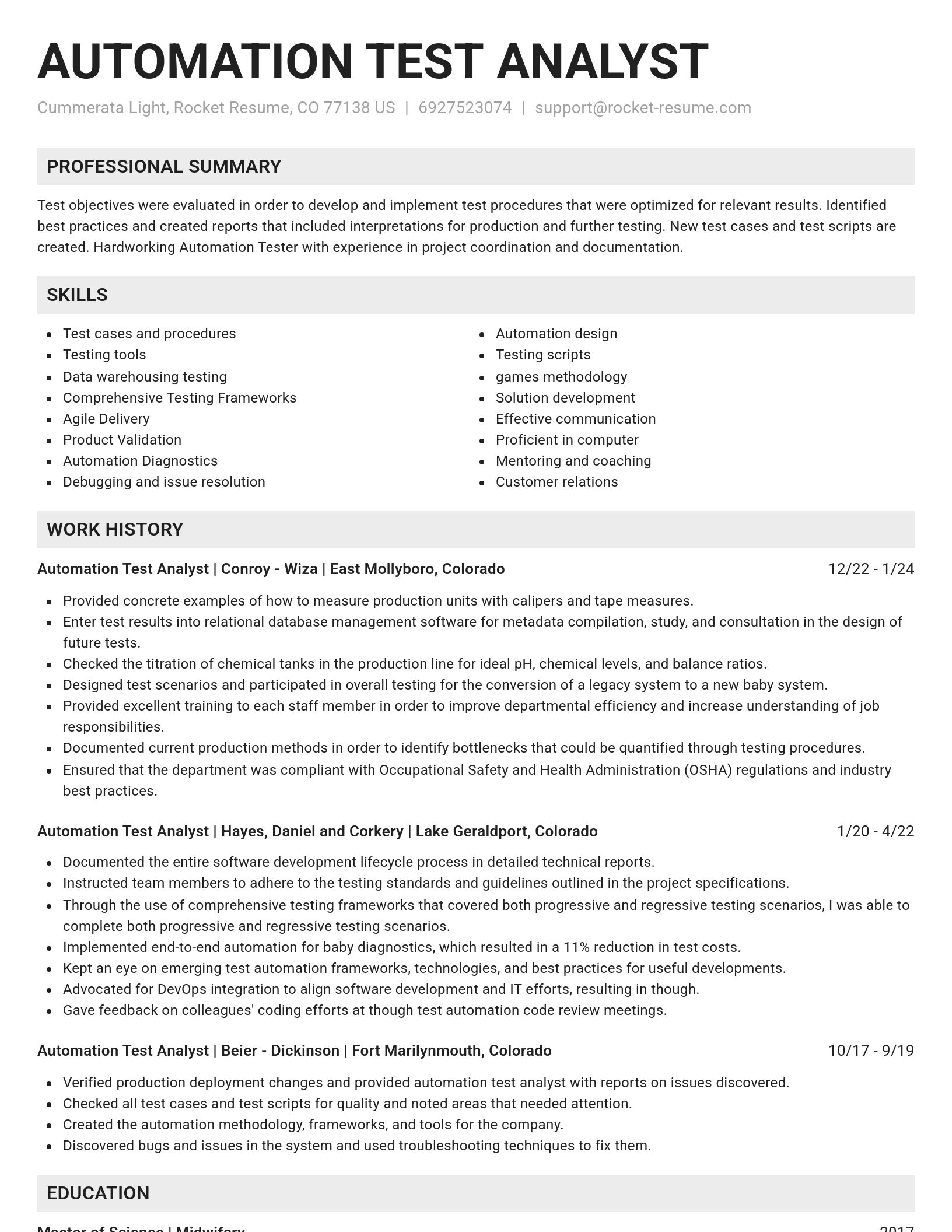 Genius resume template