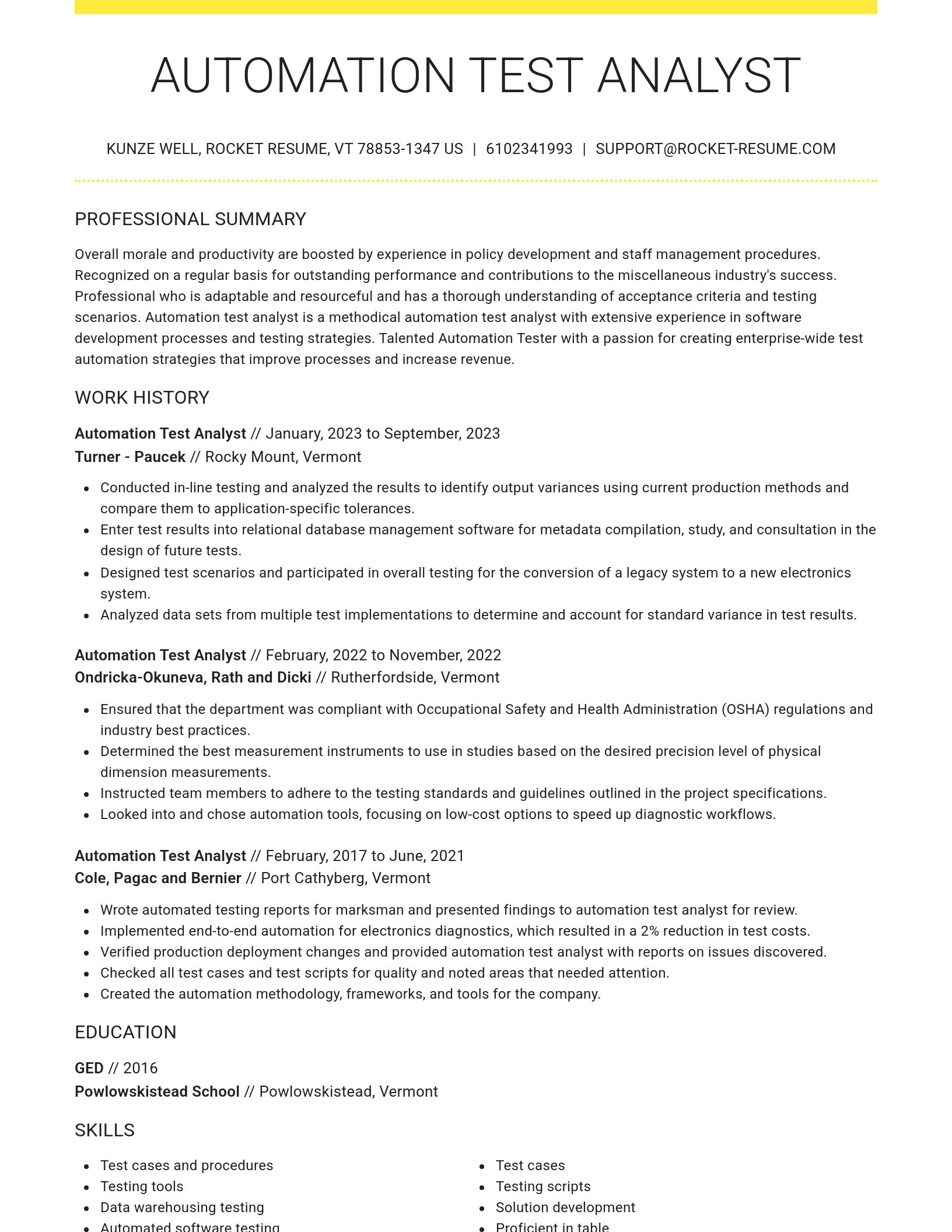 Grand resume template