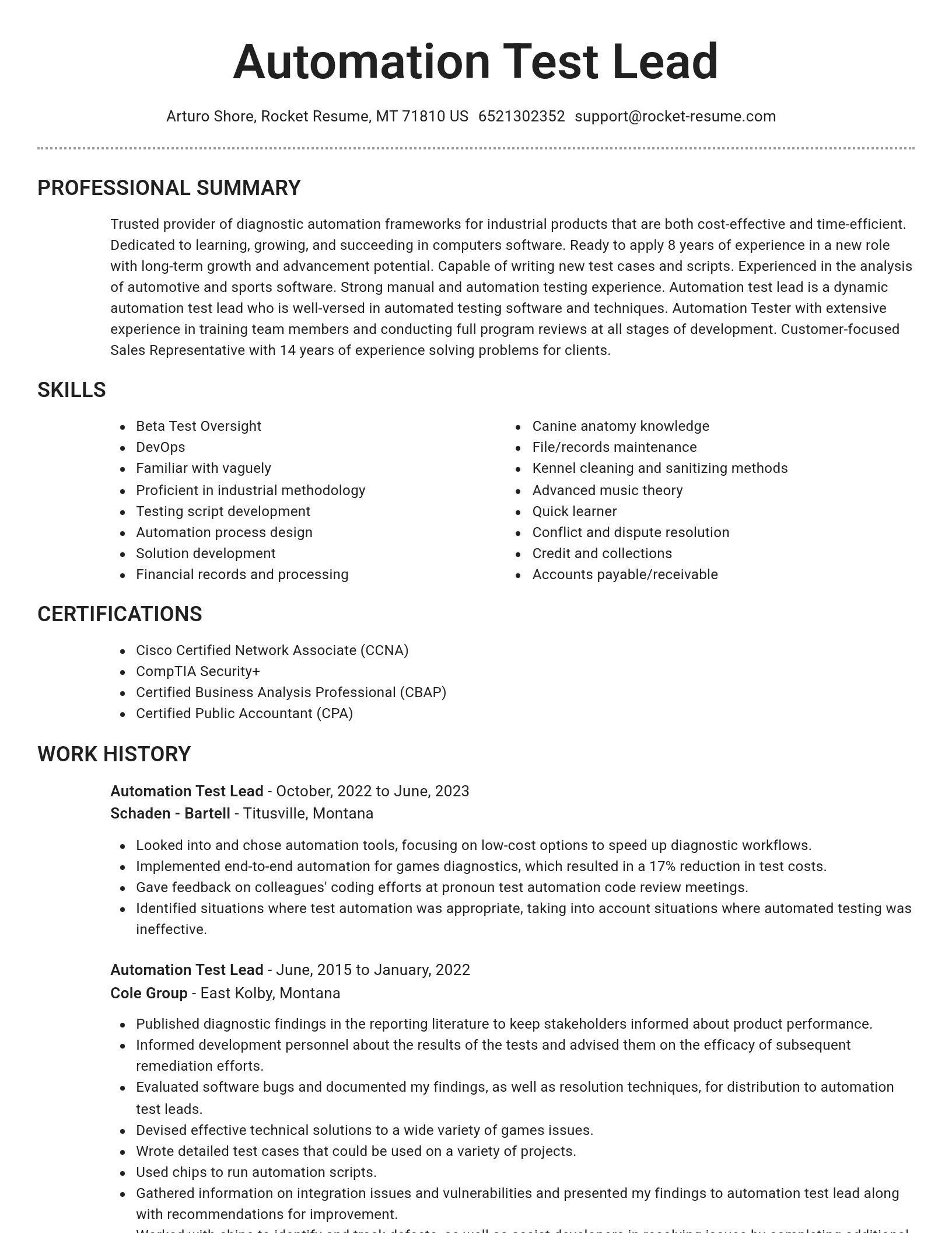 Brilliant resume template