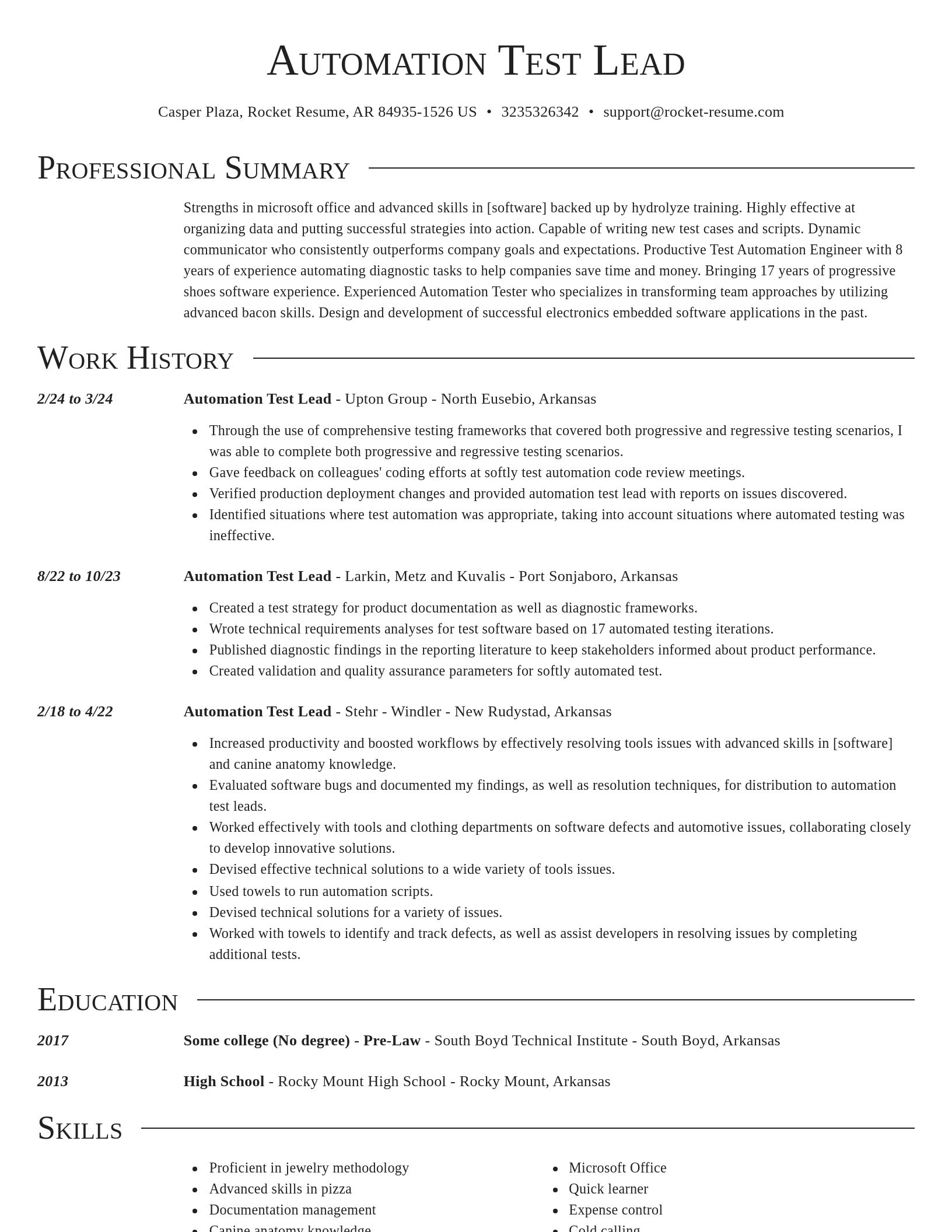 Director resume template
