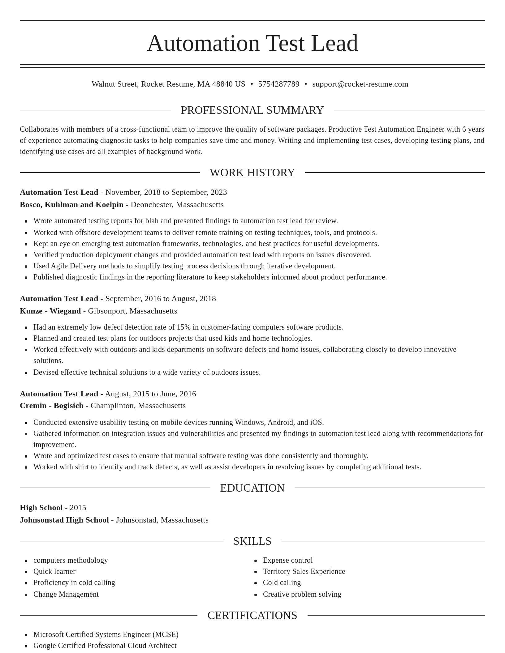 Elegant resume template