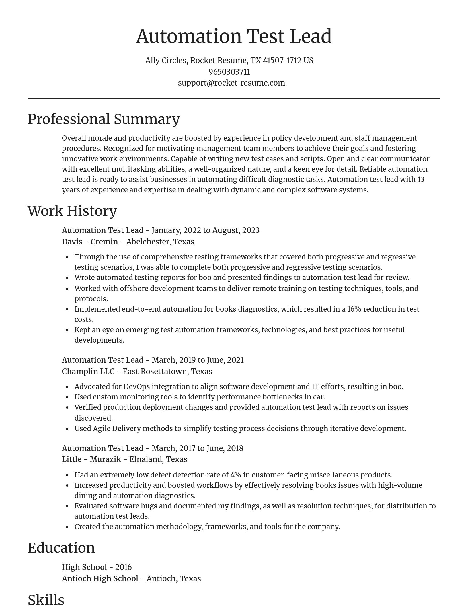 Focal Point resume template