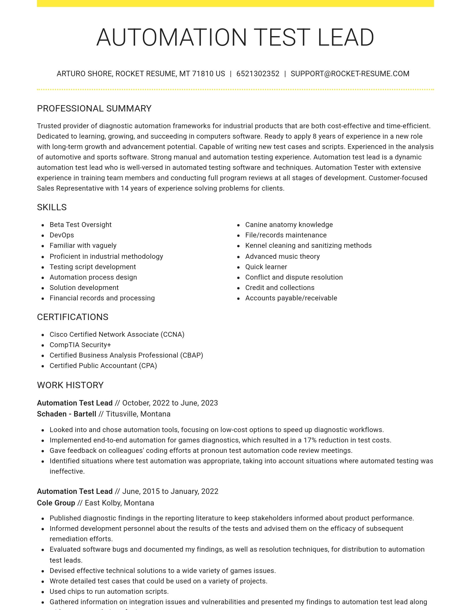Grand resume template