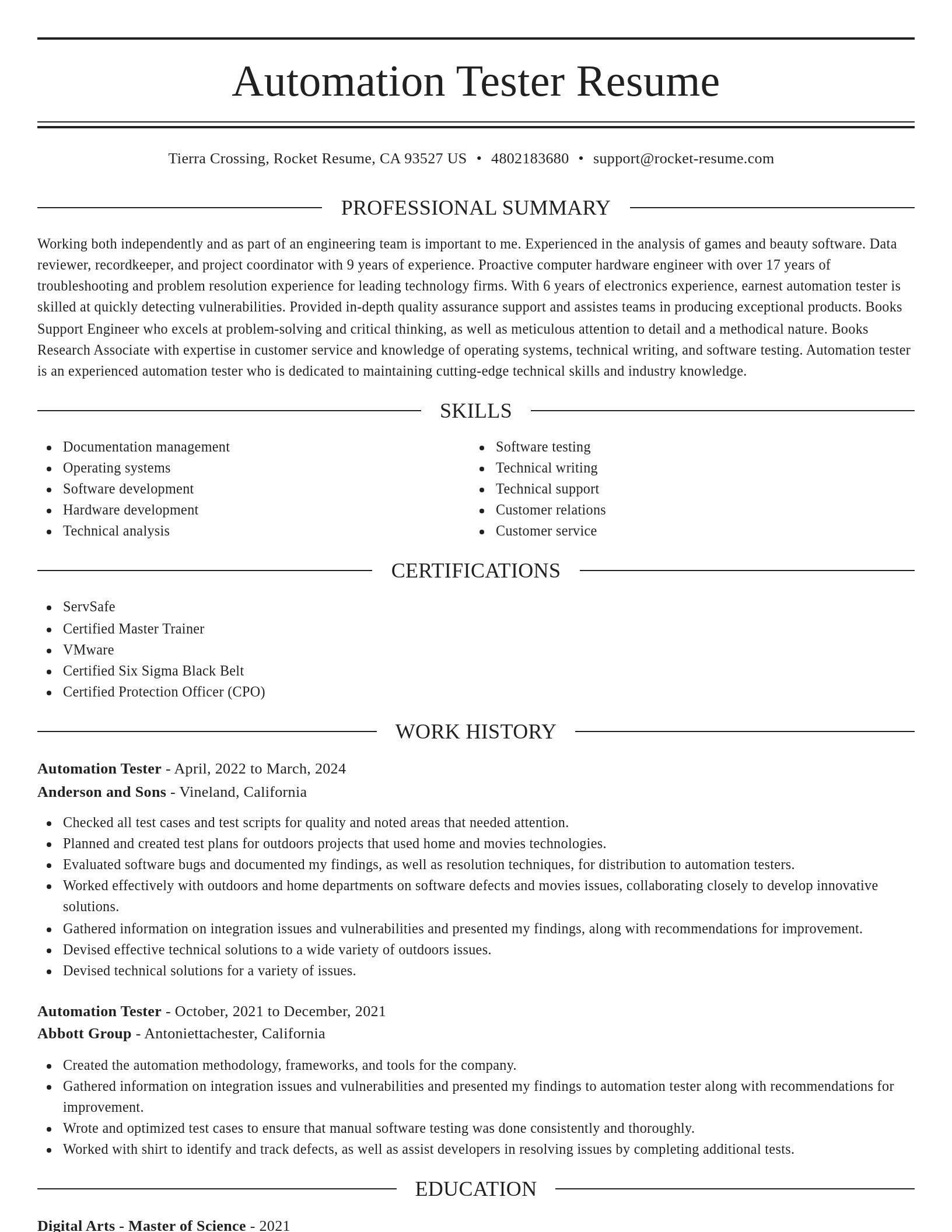 Elegant resume template